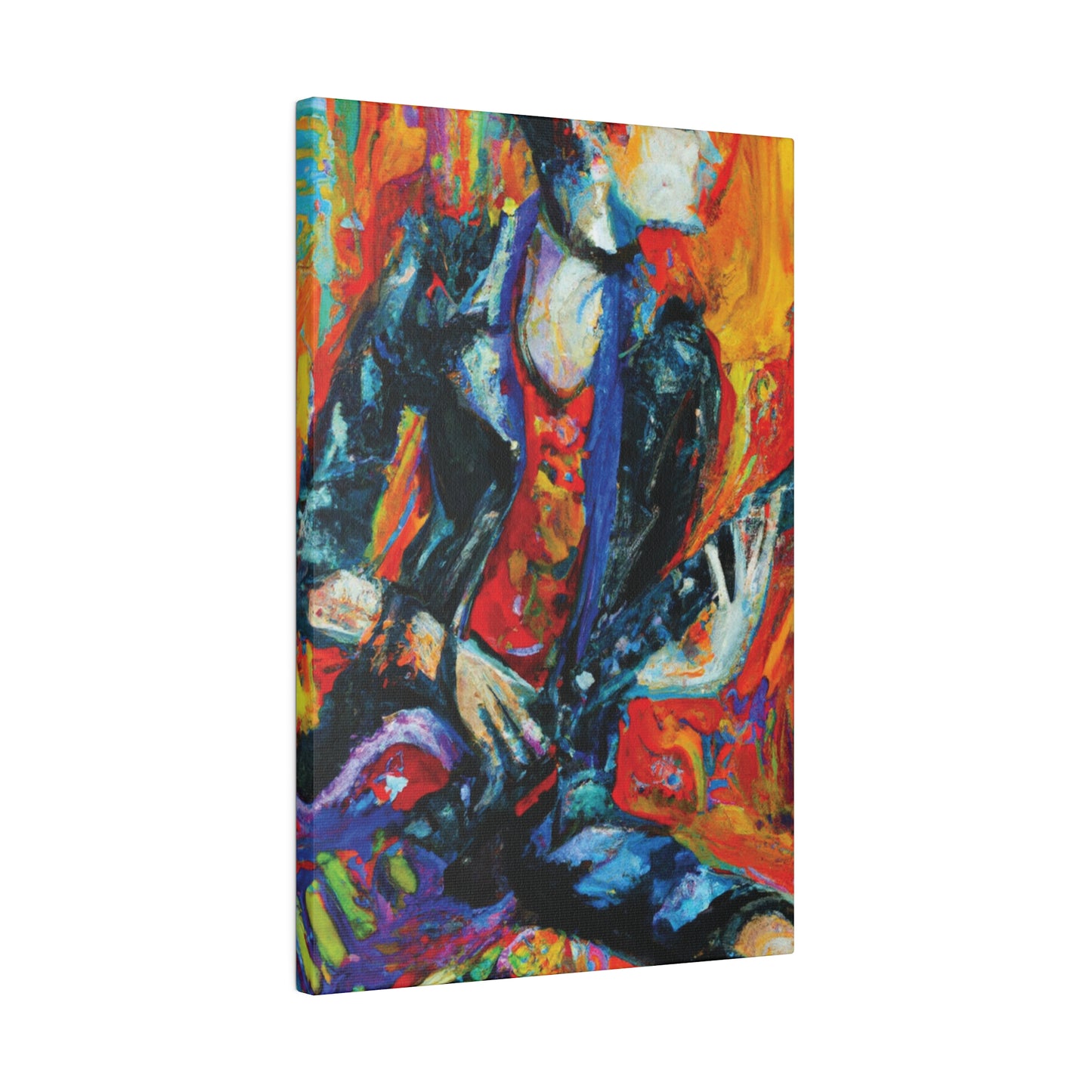 7348F - Rockstar Oil Painting Style Print | Poster | Home Decor | Wall Art | Music Art | Canvas
