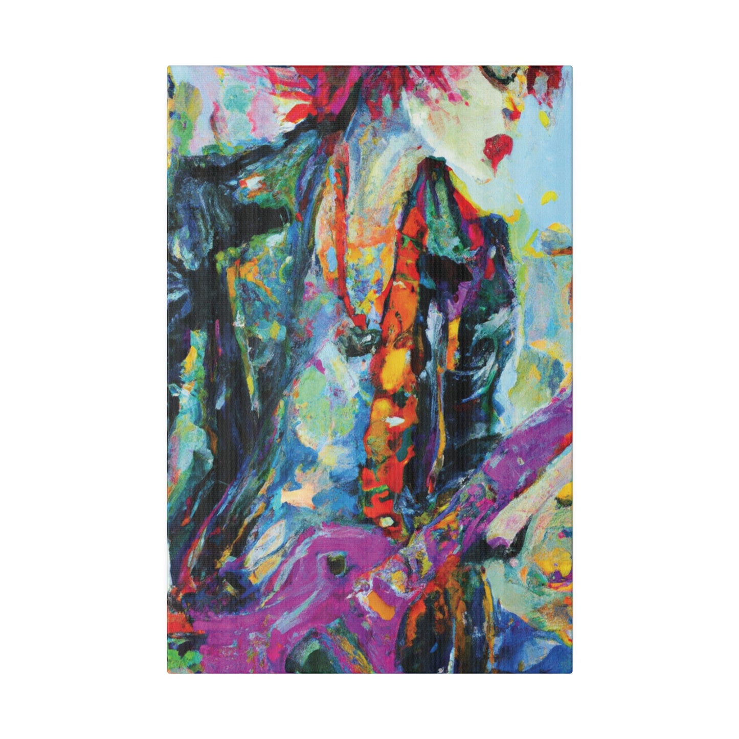 9351Q - Rockstar Oil Painting Style Print | Poster | Home Decor | Wall Art | Music Art | Canvas
