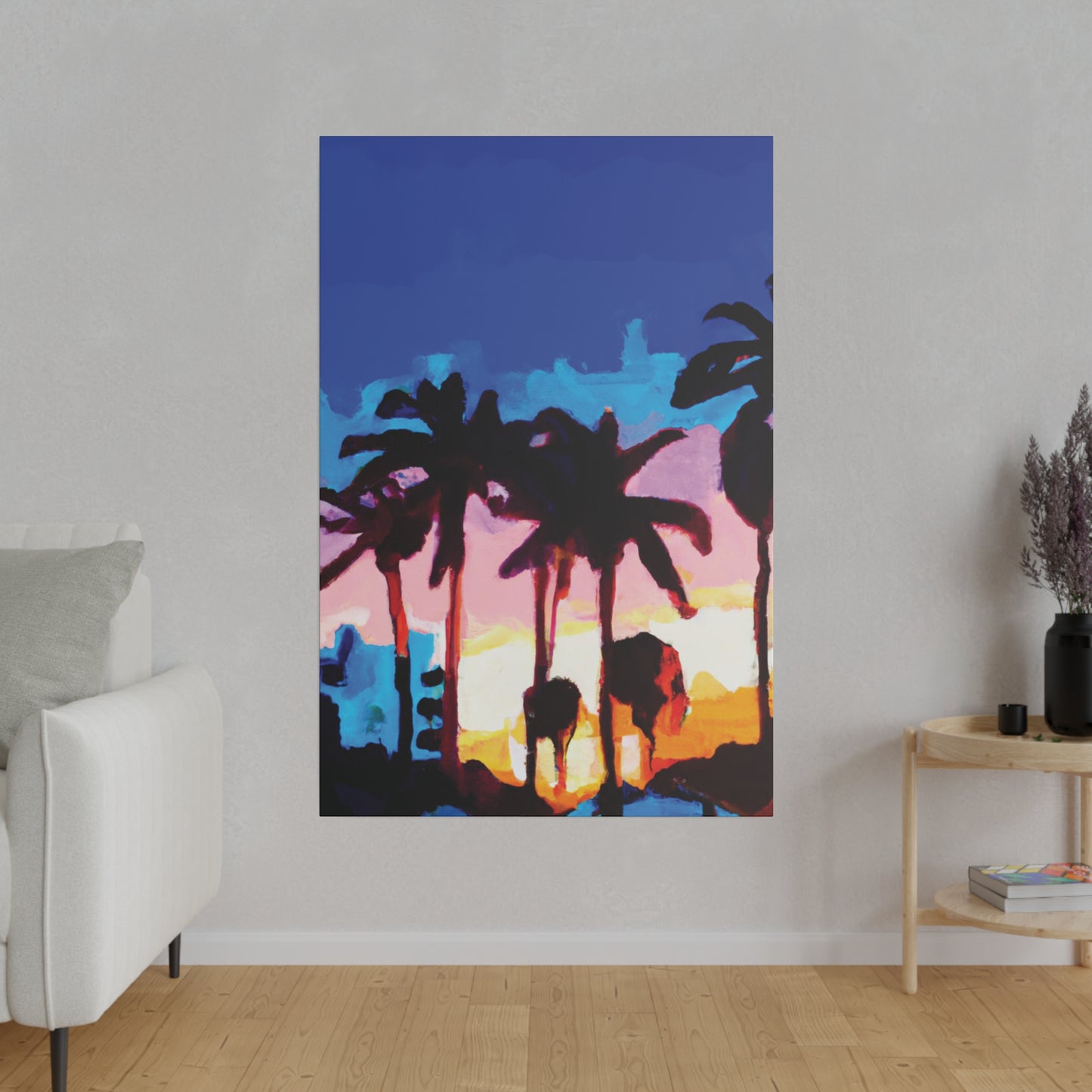 9453C - Miami Beach Sunset Painting Print | Miami | Beach | Sunset | Poster | Home Decor | Wall Art | Canvas