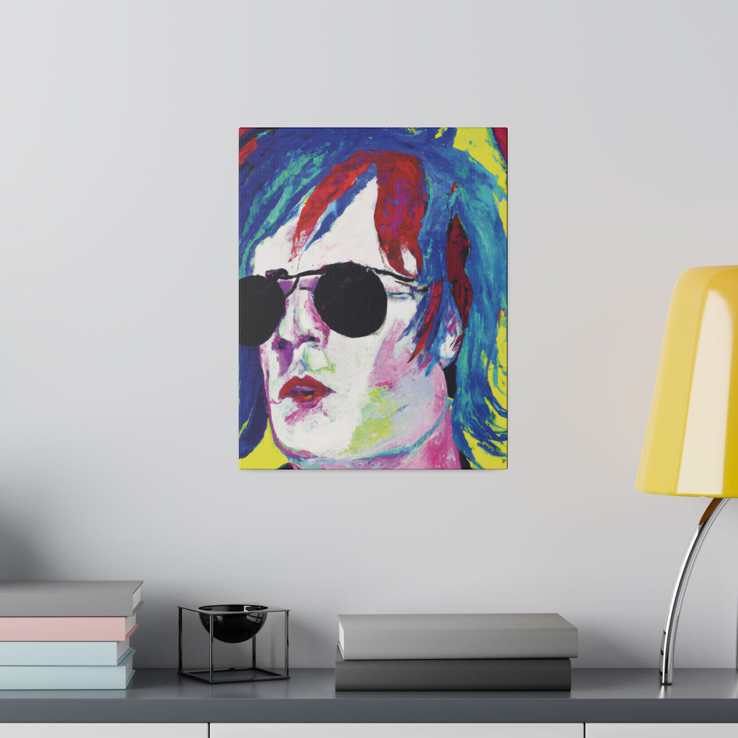 7634A - Rockstar Painting Print | Face | Abstract | Poster | Home Decor | Wall Art | Music Art | Canvas