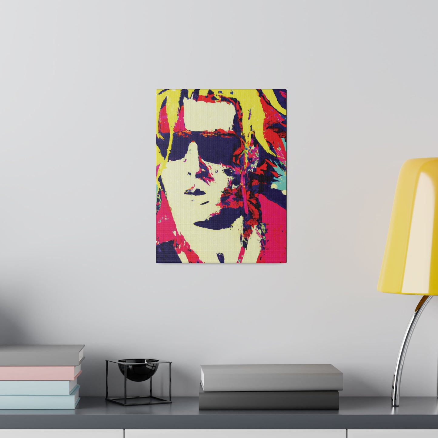 8674W - Rockstar Painting Print | Face | Abstract | Poster | Home Decor | Wall Art | Music Art | Canvas