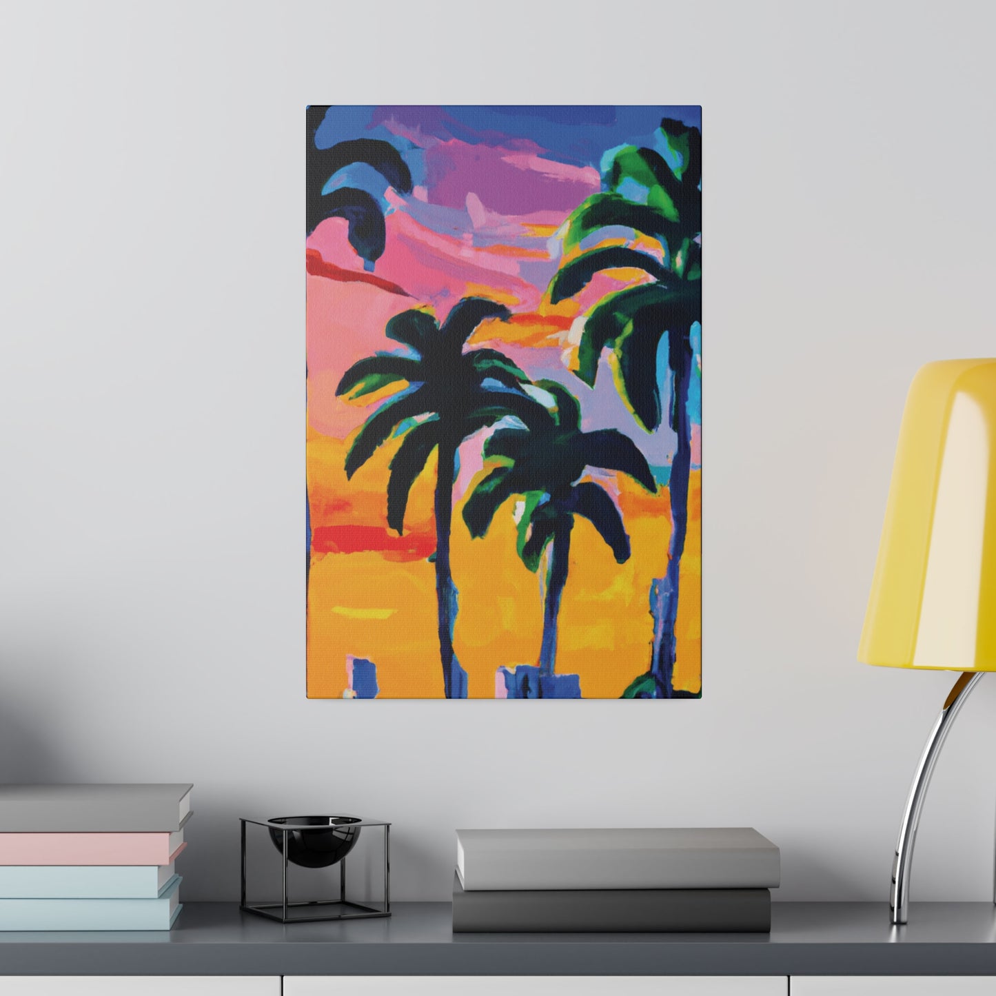 7409P - Miami Beach Sunset Painting Print | Miami | Beach | Sunset | Poster | Home Decor | Wall Art | Canvas