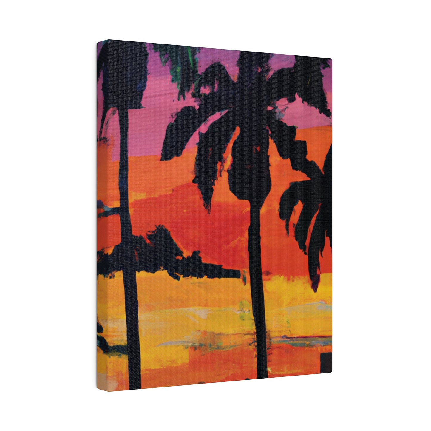 7389S - Miami Beach Sunset Painting Print | Miami | Beach | Sunset | Poster | Home Decor | Wall Art | Canvas