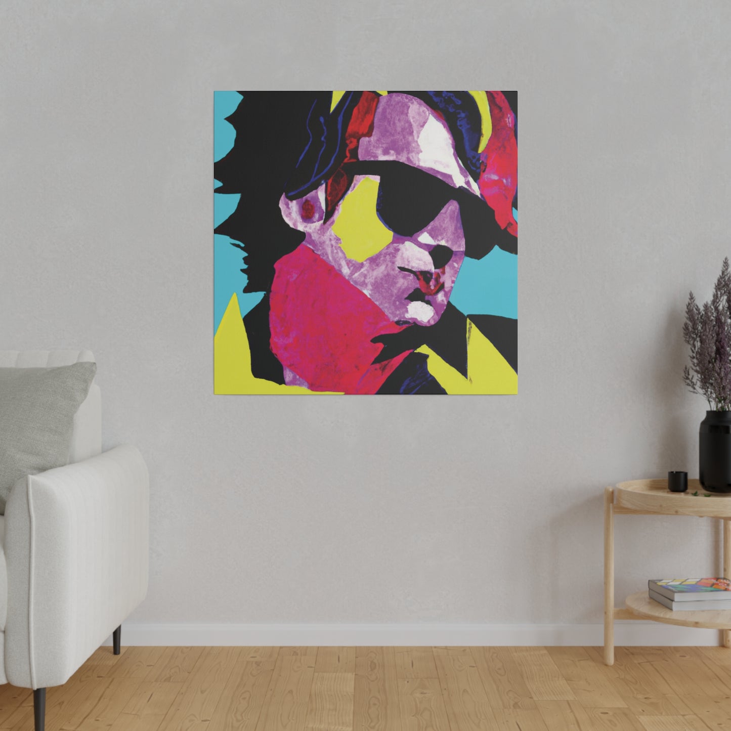 6749z - Rockstar Painting Print | Face | Abstract | Poster | Home Decor | Wall Art | Music Art | Canvas