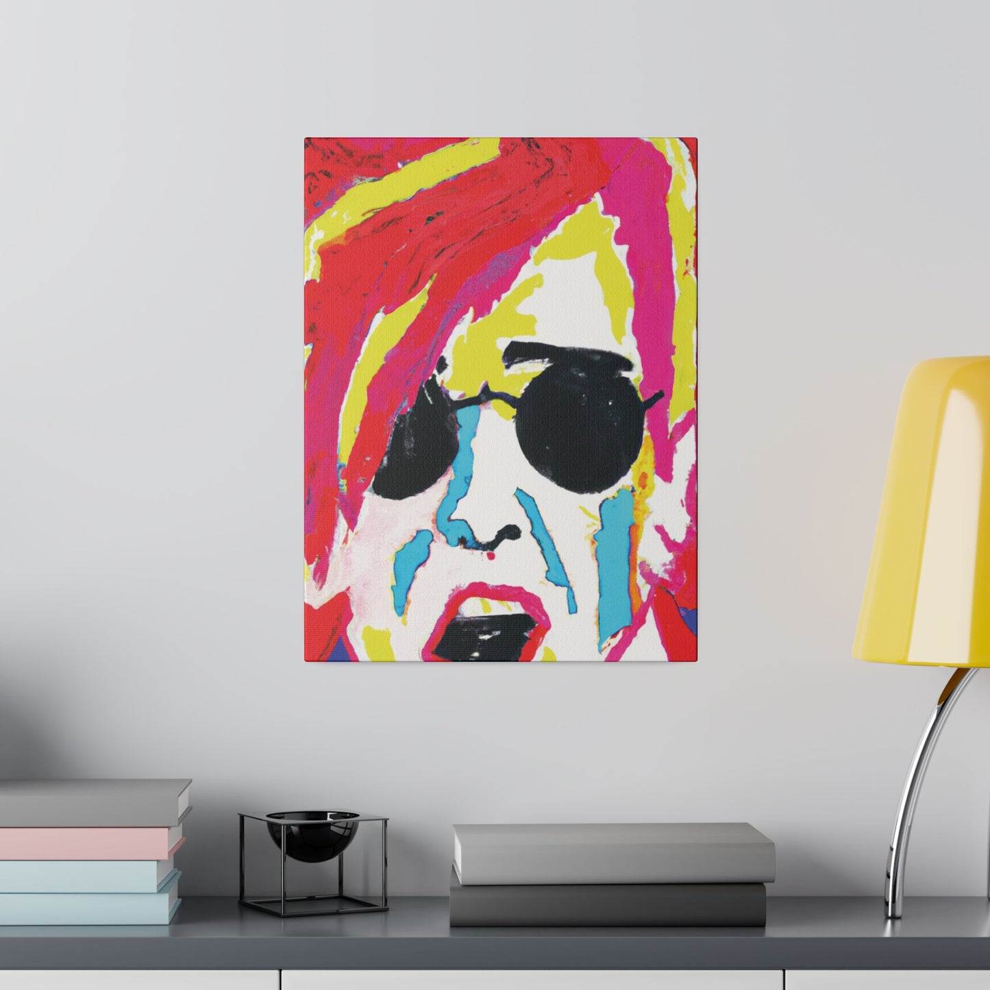 5397K - Rockstar Painting Print | Face | Abstract | Poster | Home Decor | Wall Art | Music Art | Canvas