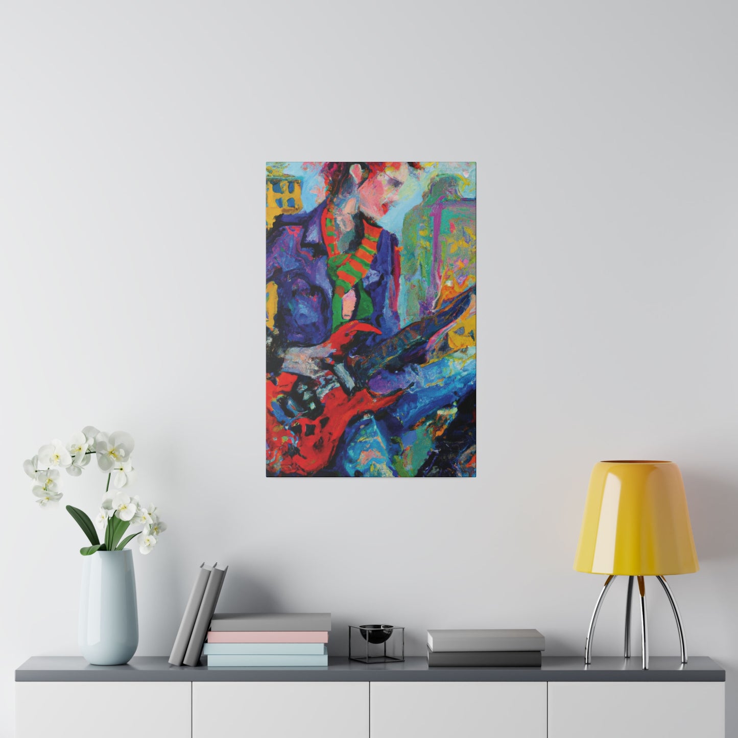 5227E - Rockstar Oil Painting Style Print | Poster | Home Decor | Wall Art | Music Art | Canvas