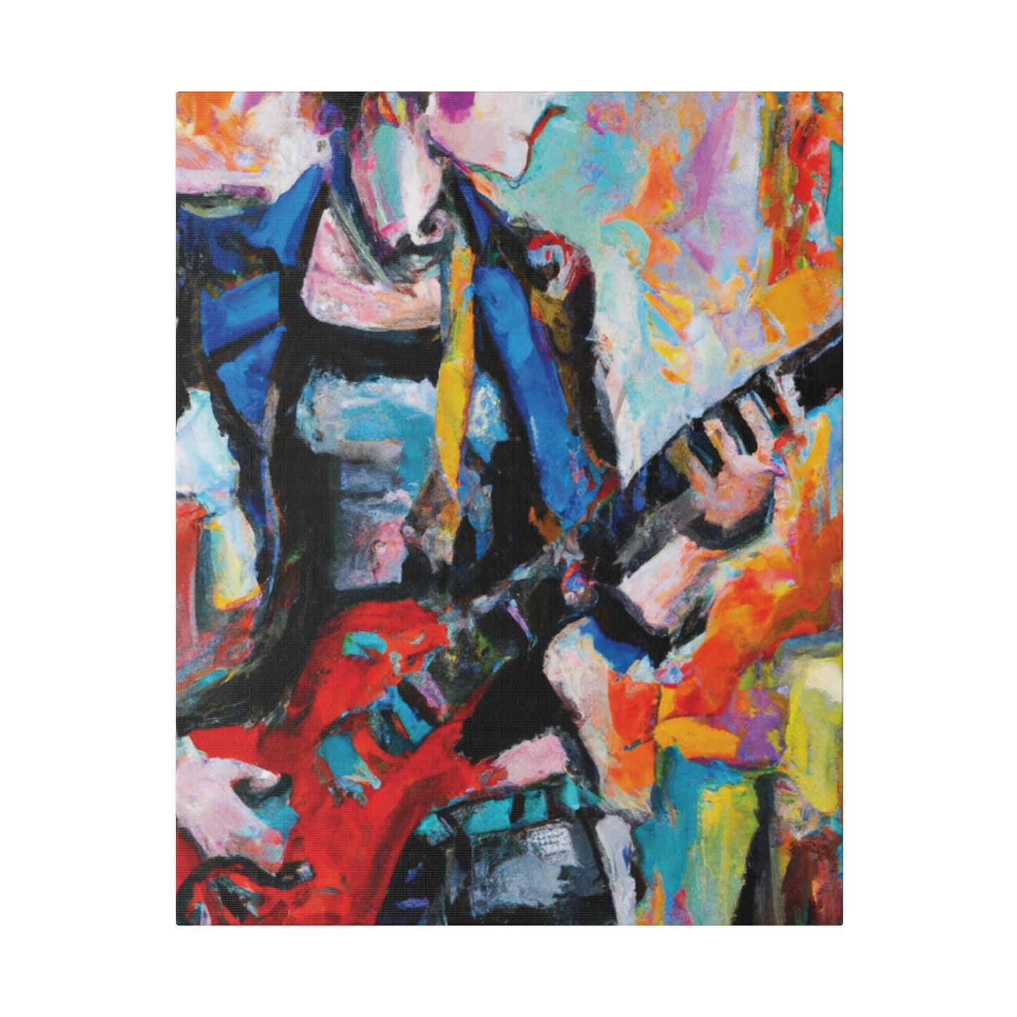 3278V - Rockstar Oil Painting Style Print | Poster | Home Decor | Wall Art | Music Art | Canvas