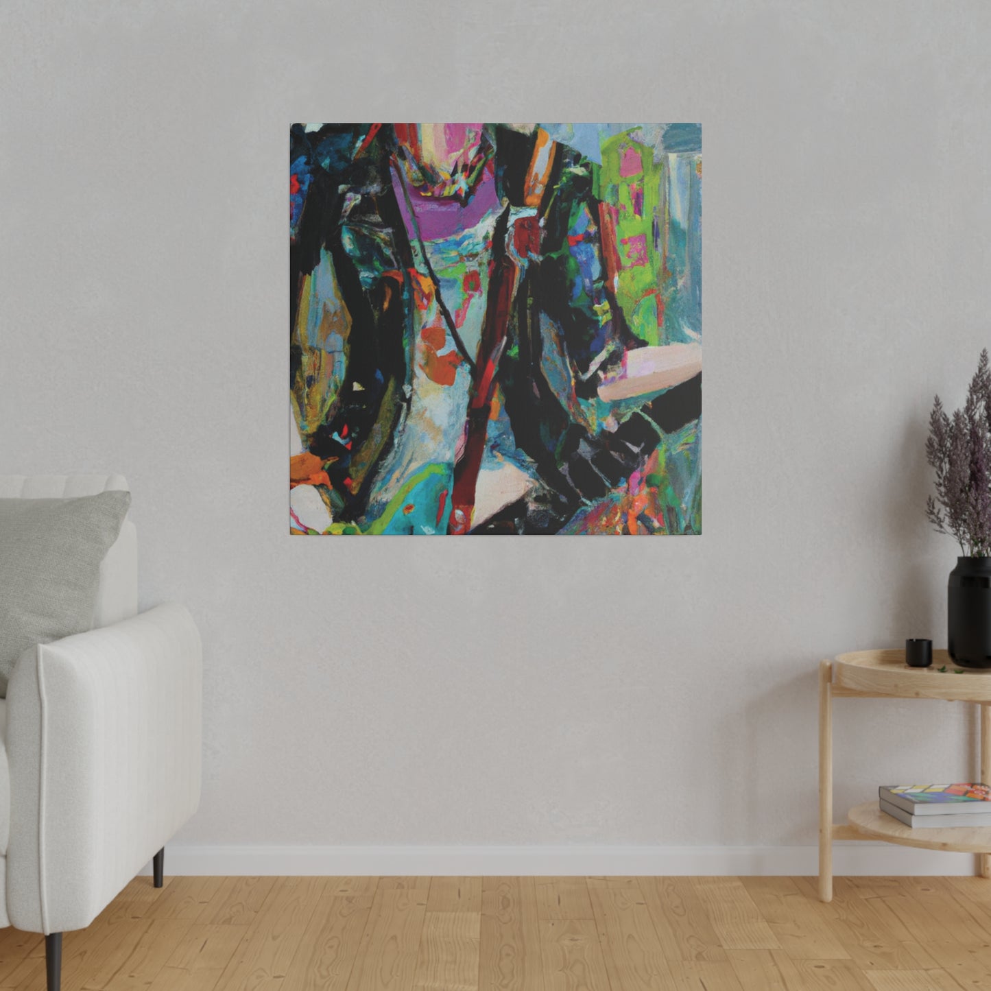 745O - Rockstar Oil Painting Style Print | Poster | Home Decor | Wall Art | Music Art | Canvas