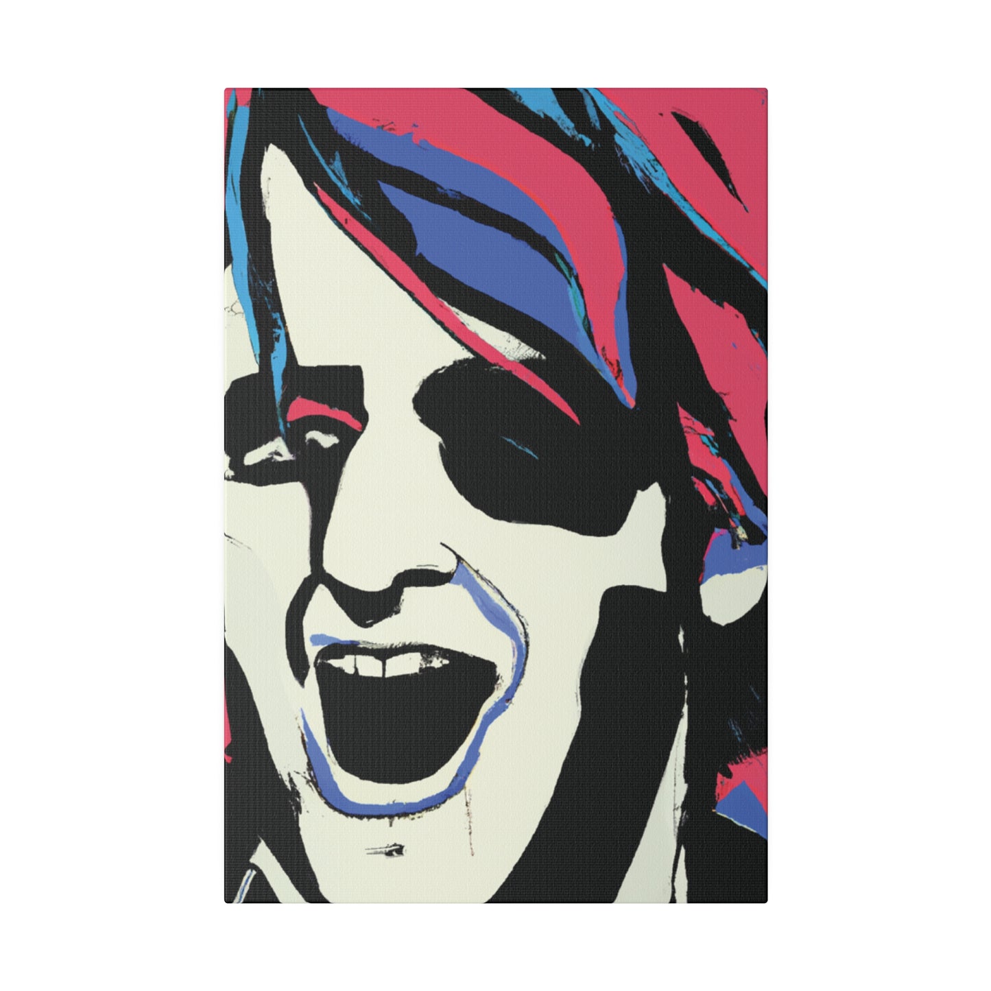 4318K - Rockstar Painting Print | Face | Abstract | Poster | Home Decor | Wall Art | Music Art | Canvas