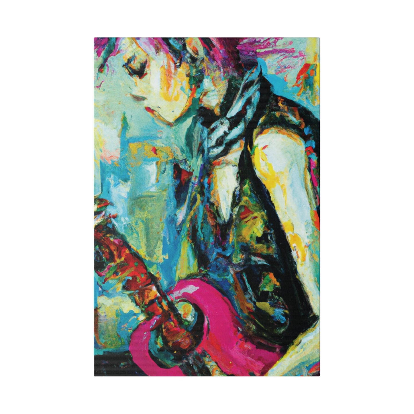 4727S - Rockstar Oil Painting Style Print | Poster | Home Decor | Wall Art | Music Art | Canvas