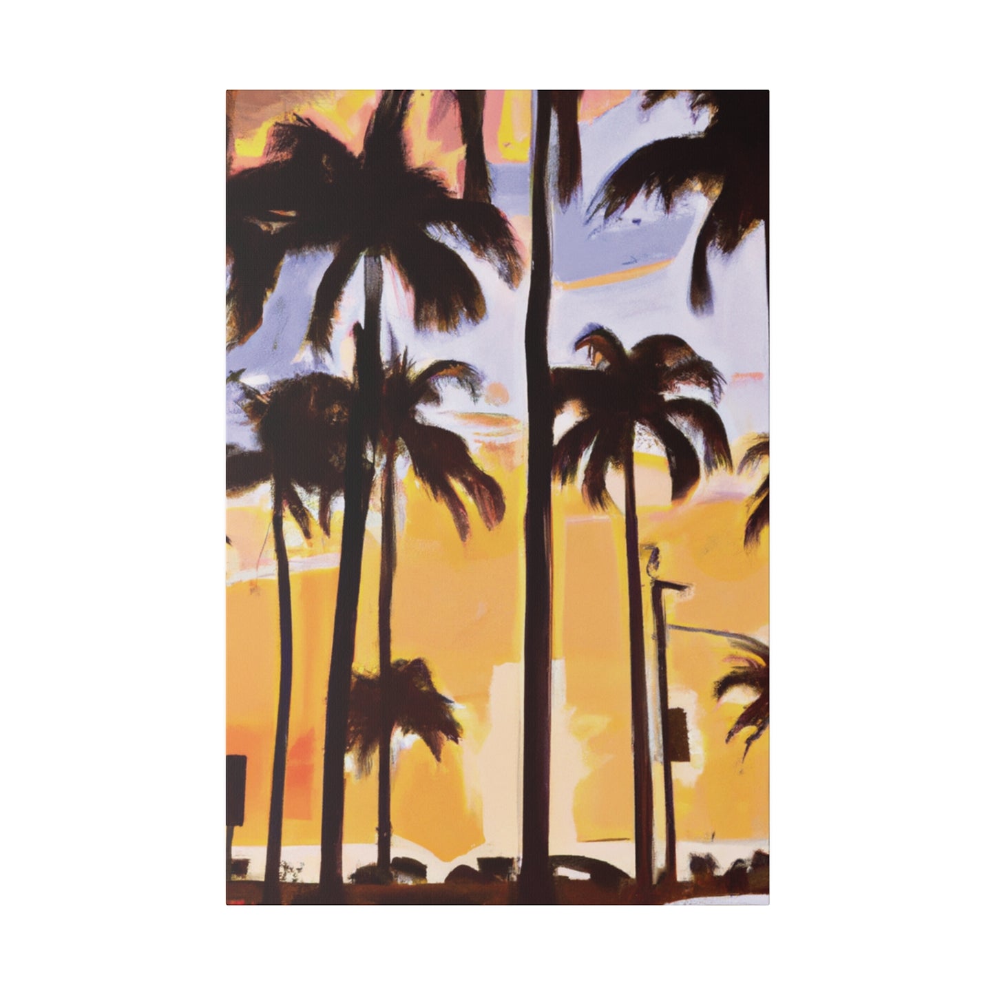 8392O - Miami Beach Sunset Painting Print | Miami | Beach | Sunset | Poster | Home Decor | Wall Art | Canvas