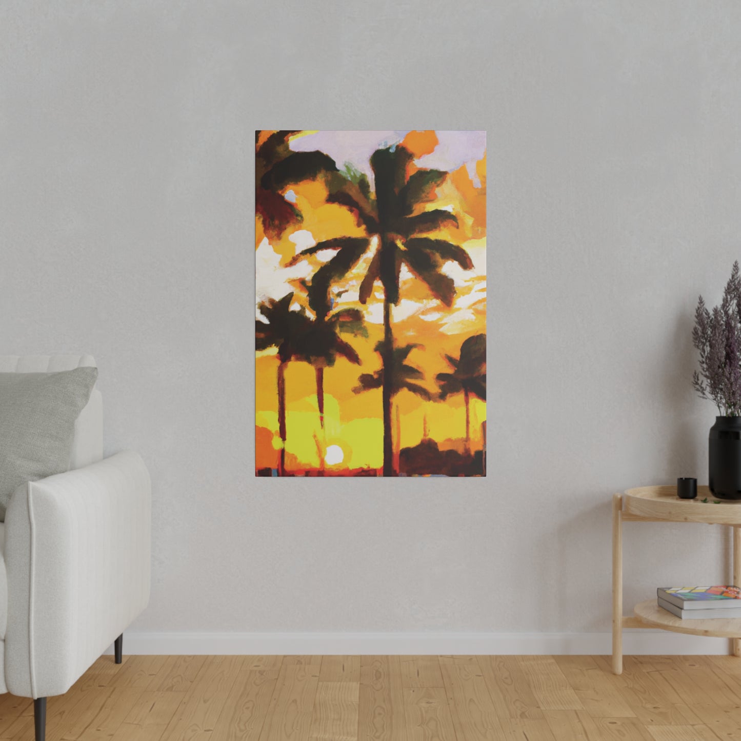 3197H - Miami Beach Sunset Painting Print | Miami | Beach | Sunset | Poster | Home Decor | Wall Art | Canvas