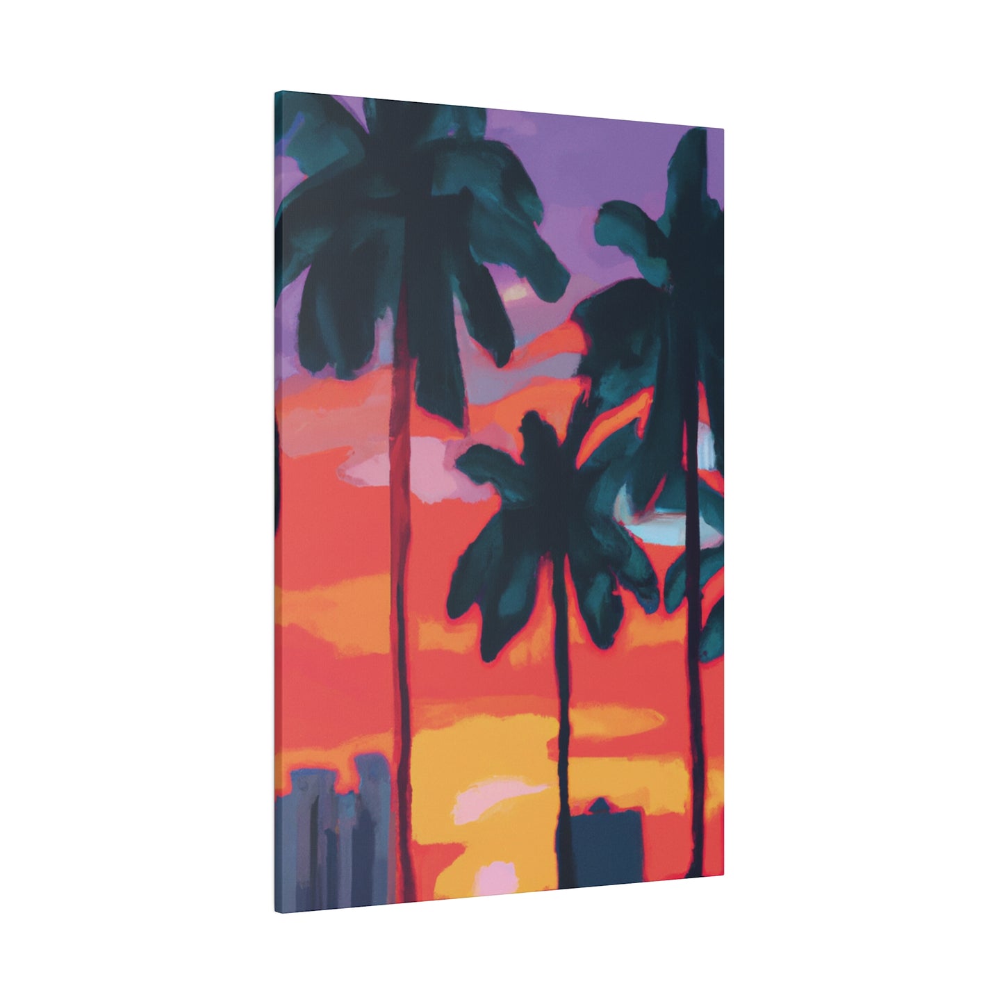 8175T - Miami Beach Sunset Painting Print | Miami | Beach | Sunset | Poster | Home Decor | Wall Art | Canvas