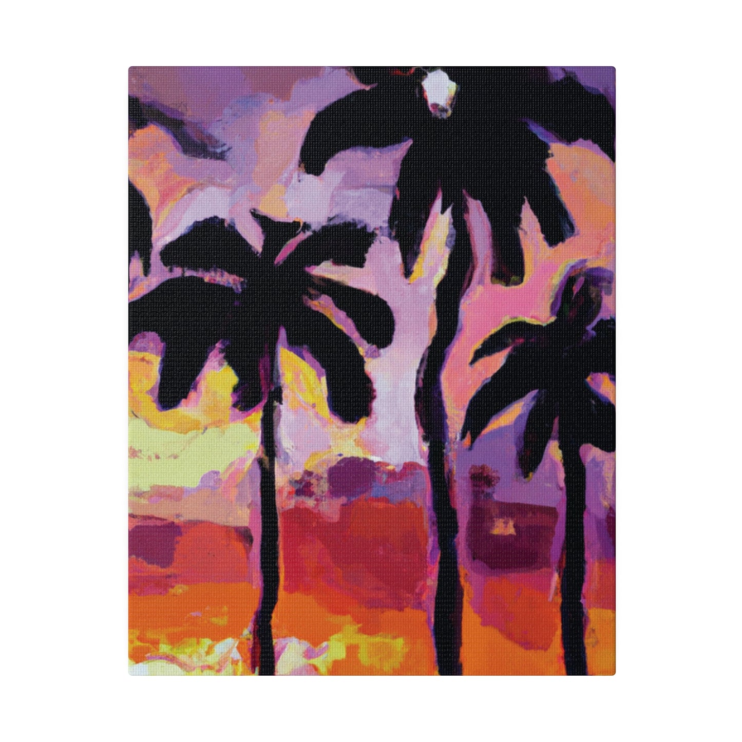 7449F - Miami Beach Sunset Painting Print | Miami | Beach | Sunset | Poster | Home Decor | Wall Art | Canvas