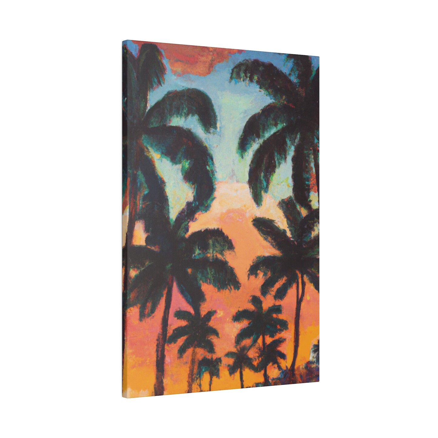 2854A - Miami Beach Sunset Painting Print | Miami | Beach | Sunset | Poster | Home Decor | Wall Art | Canvas