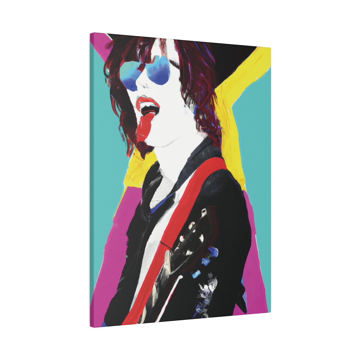 8865A - Rockstar Painting Print | Face | Abstract | Poster | Home Decor | Wall Art | Music Art | Canvas