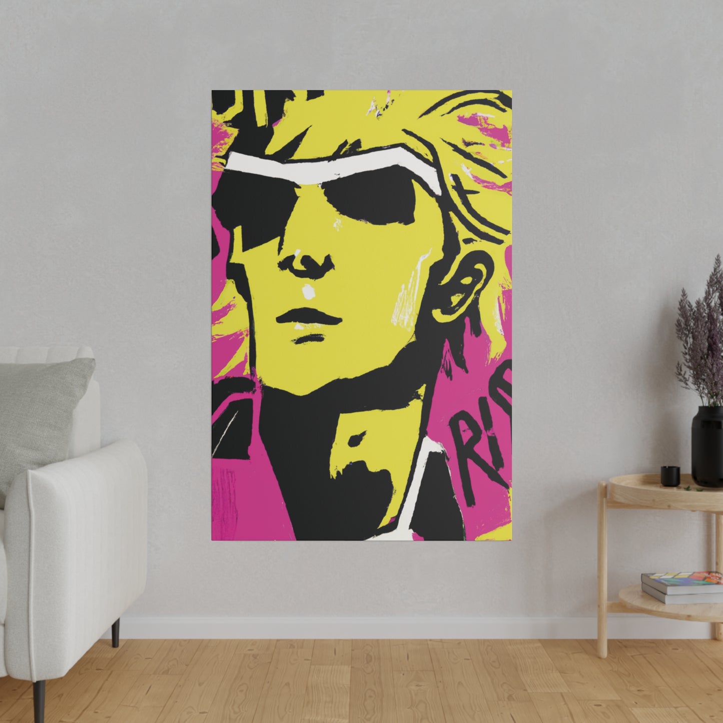 4794V - Rockstar Painting Print | Face | Abstract | Poster | Home Decor | Wall Art | Music Art | Canvas