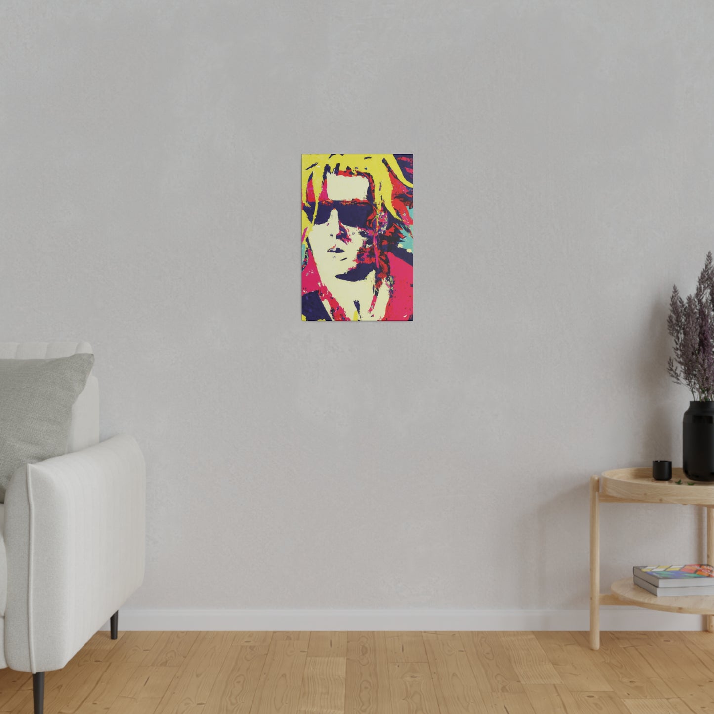 8674W - Rockstar Painting Print | Face | Abstract | Poster | Home Decor | Wall Art | Music Art | Canvas