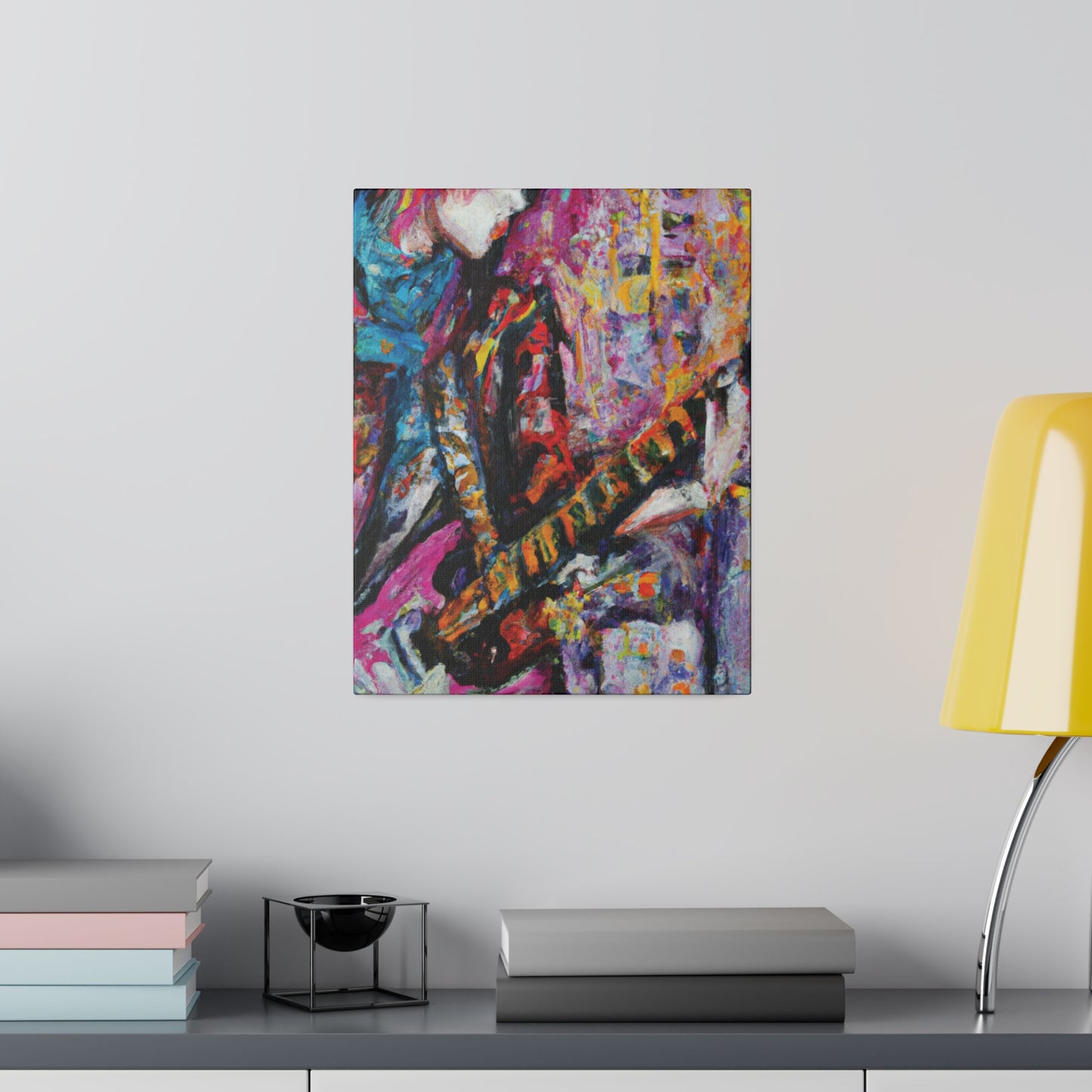 7772X - Rockstar Oil Painting Style Print | Poster | Home Decor | Wall Art | Music Art | Canvas