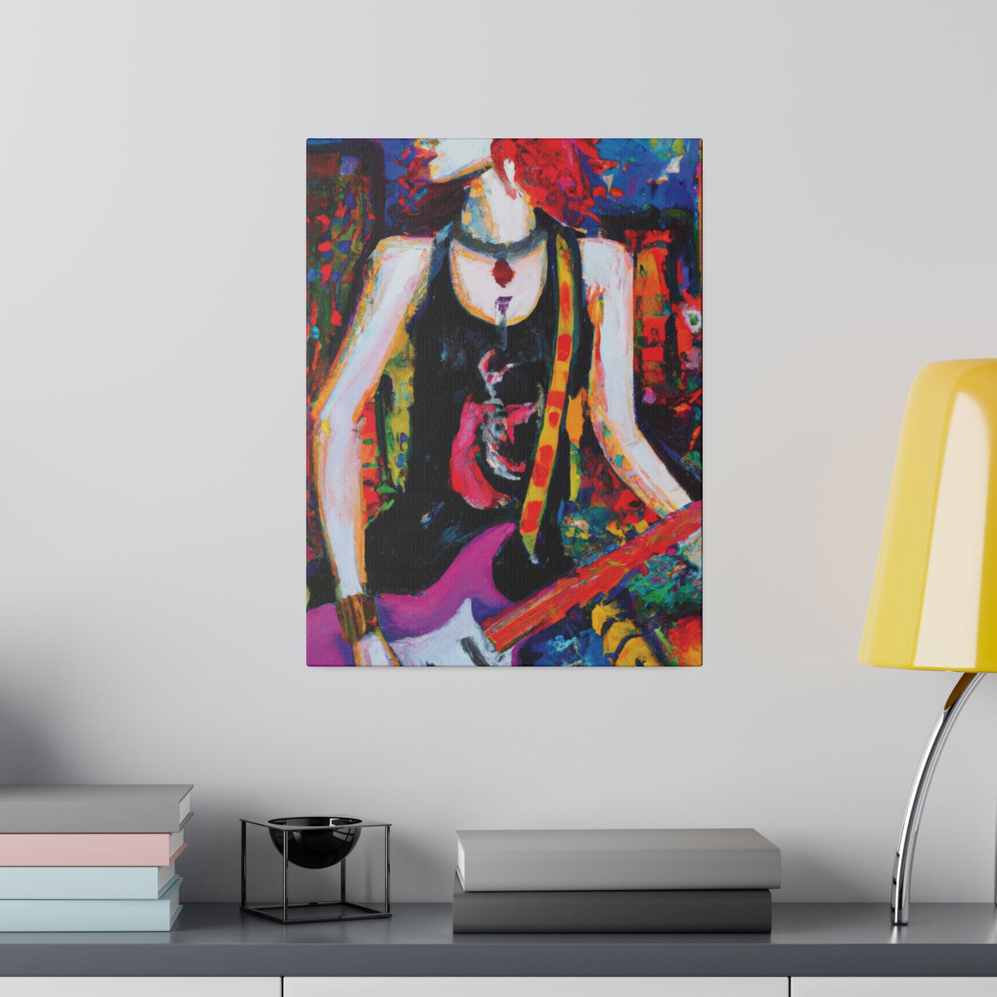 9648D - Rockstar Oil Painting Style Print | Poster | Home Decor | Wall Art | Music Art | Canvas