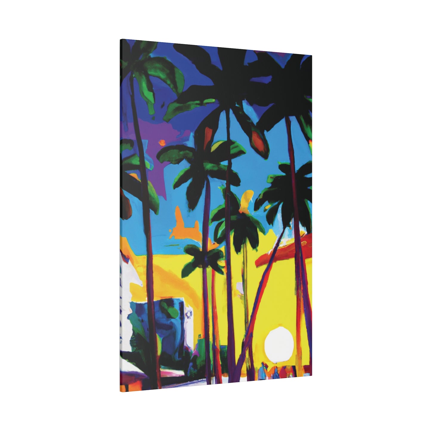 7182X - Miami Beach Sunset Painting Print | Miami | Beach | Sunset | Poster | Home Decor | Wall Art | Canvas