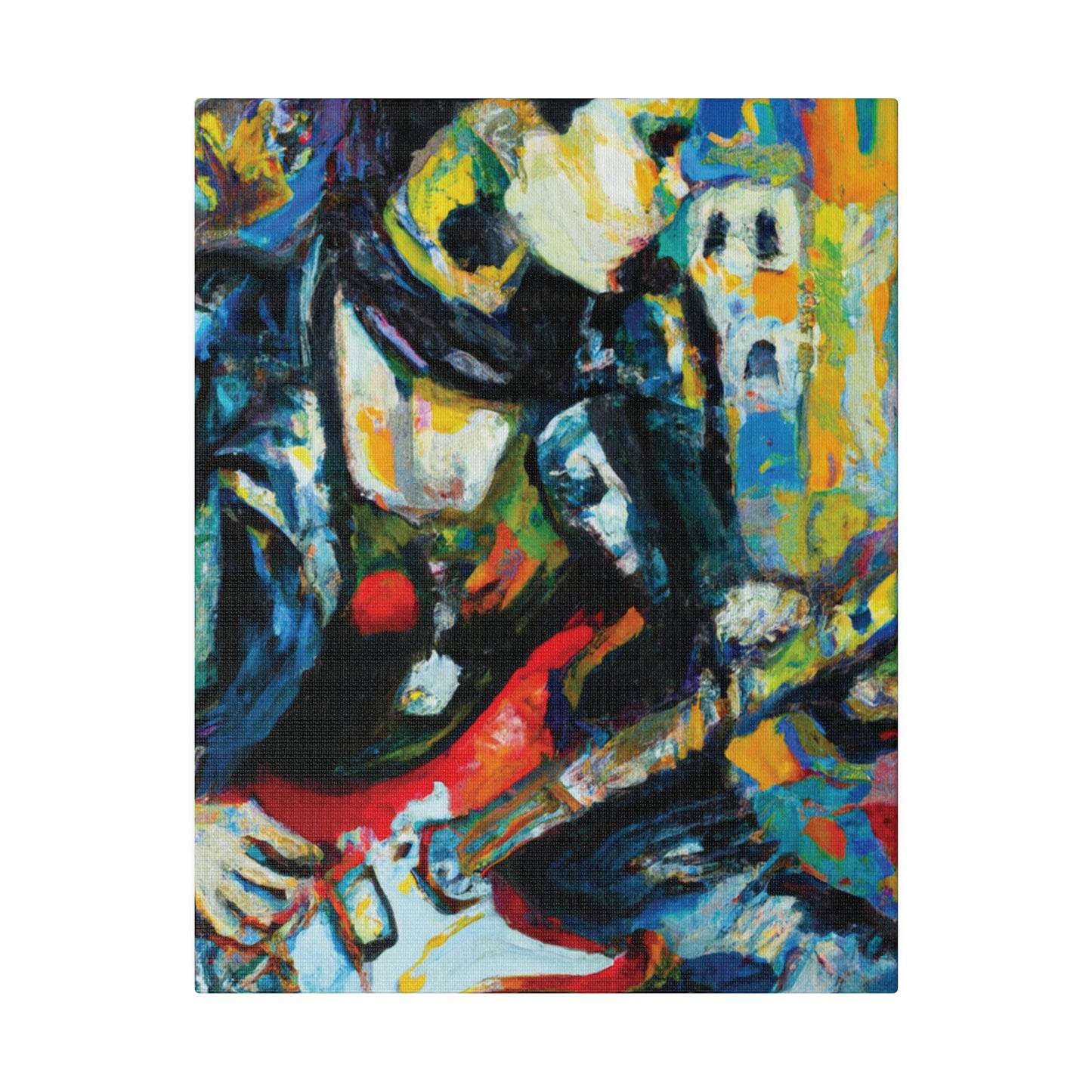 7547K - Rockstar Oil Painting Style Print | Poster | Home Decor | Wall Art | Music Art | Canvas