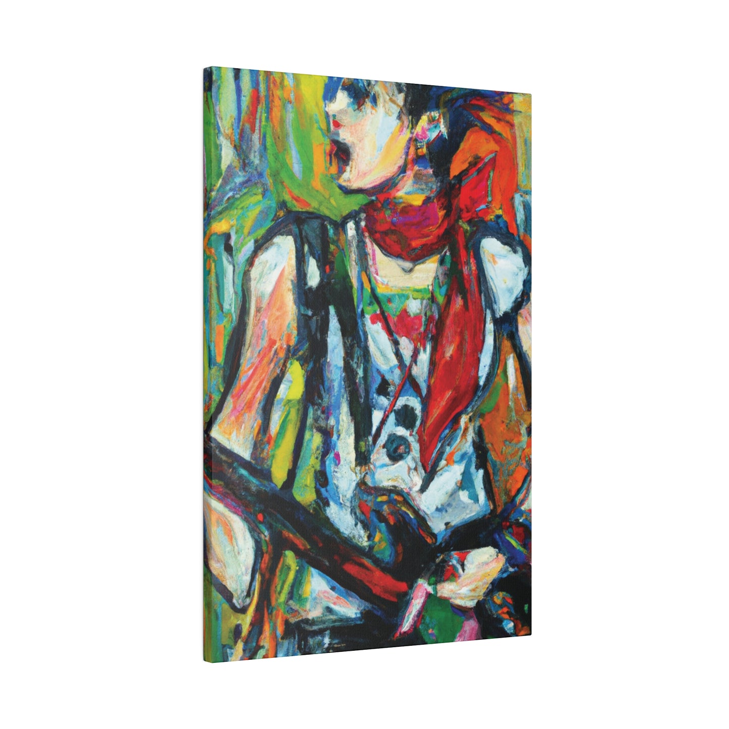 3713A - Rockstar Oil Painting Style Print | Poster | Home Decor | Wall Art | Music Art | Canvas