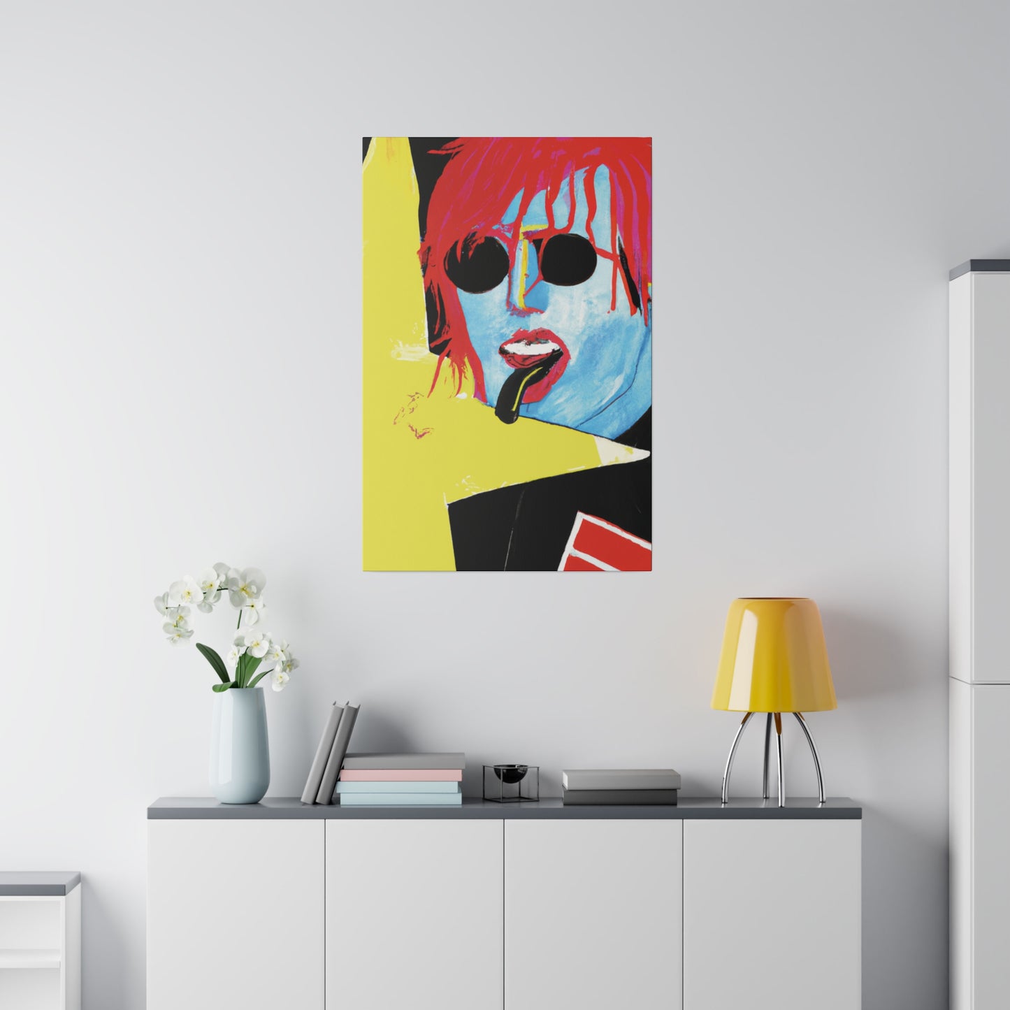 6227H - Rockstar Painting Print | Face | Abstract | Poster | Home Decor | Wall Art | Music Art | Canvas