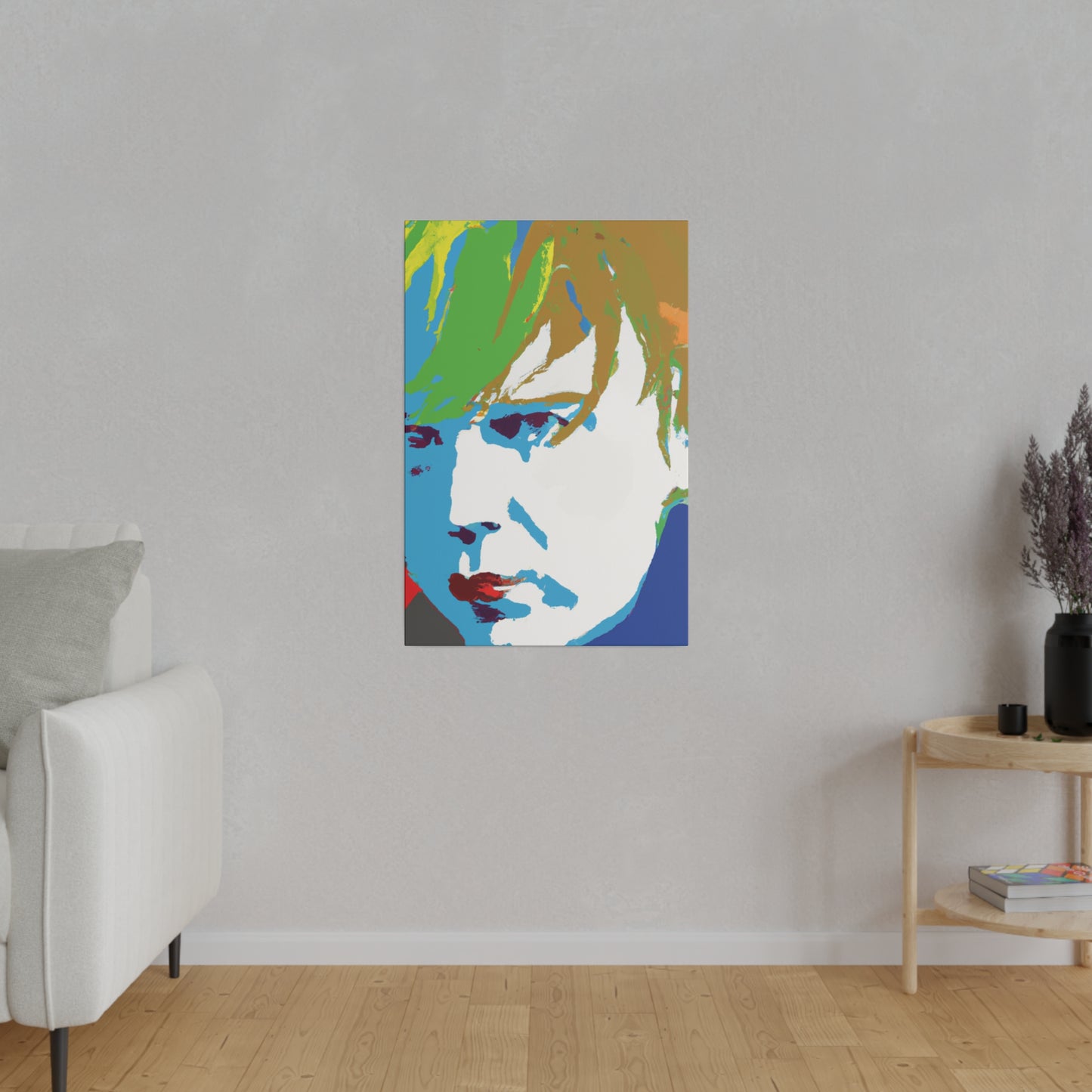 2179J - Rockstar Painting Print | Face | Abstract | Poster | Home Decor | Wall Art | Music Art | Canvas