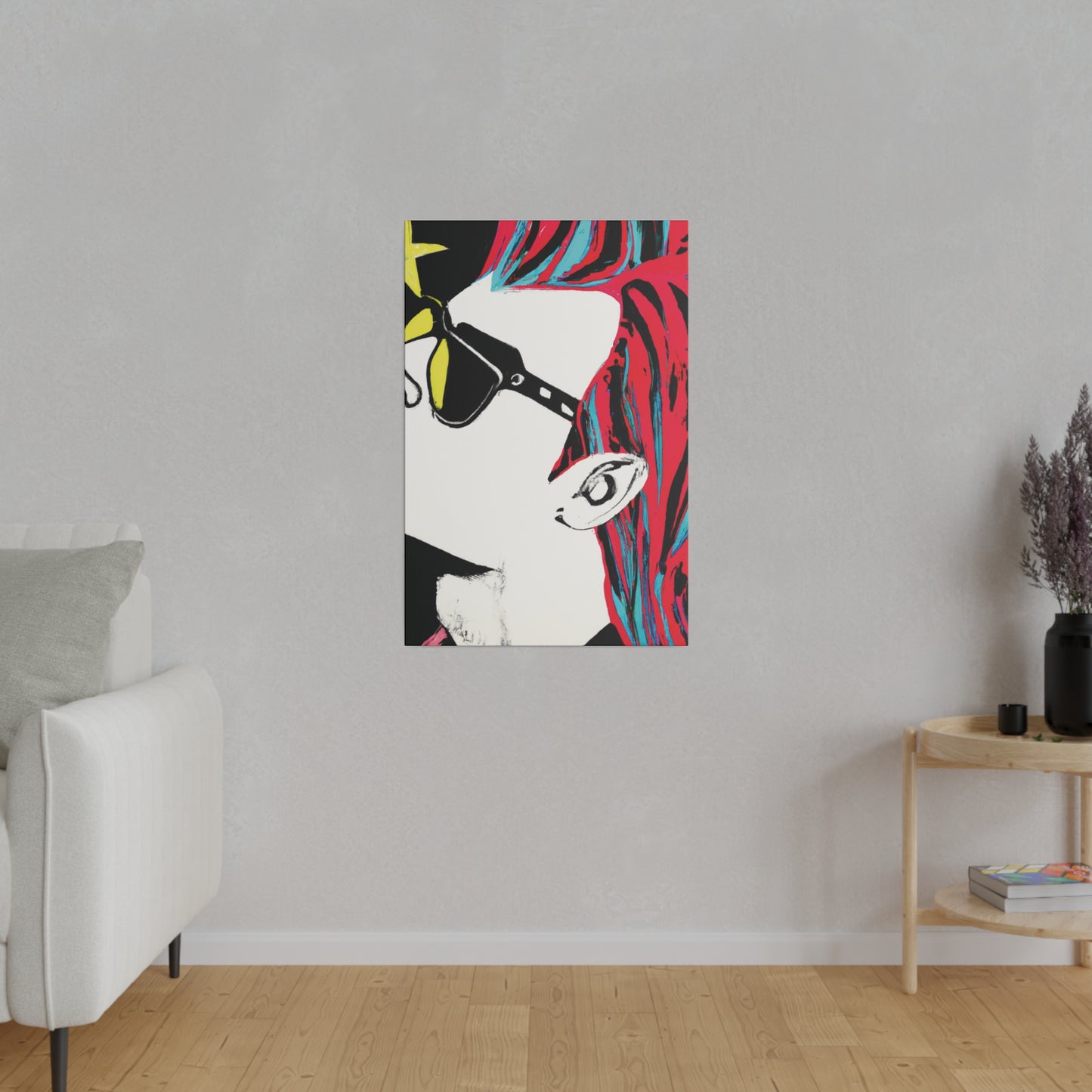 6865F - Rockstar Painting Print | Face | Abstract | Poster | Home Decor | Wall Art | Music Art | Canvas