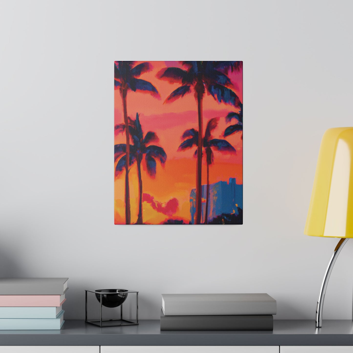 4456Y - Miami Beach Sunset Painting Print | Miami | Beach | Sunset | Poster | Home Decor | Wall Art | Canvas