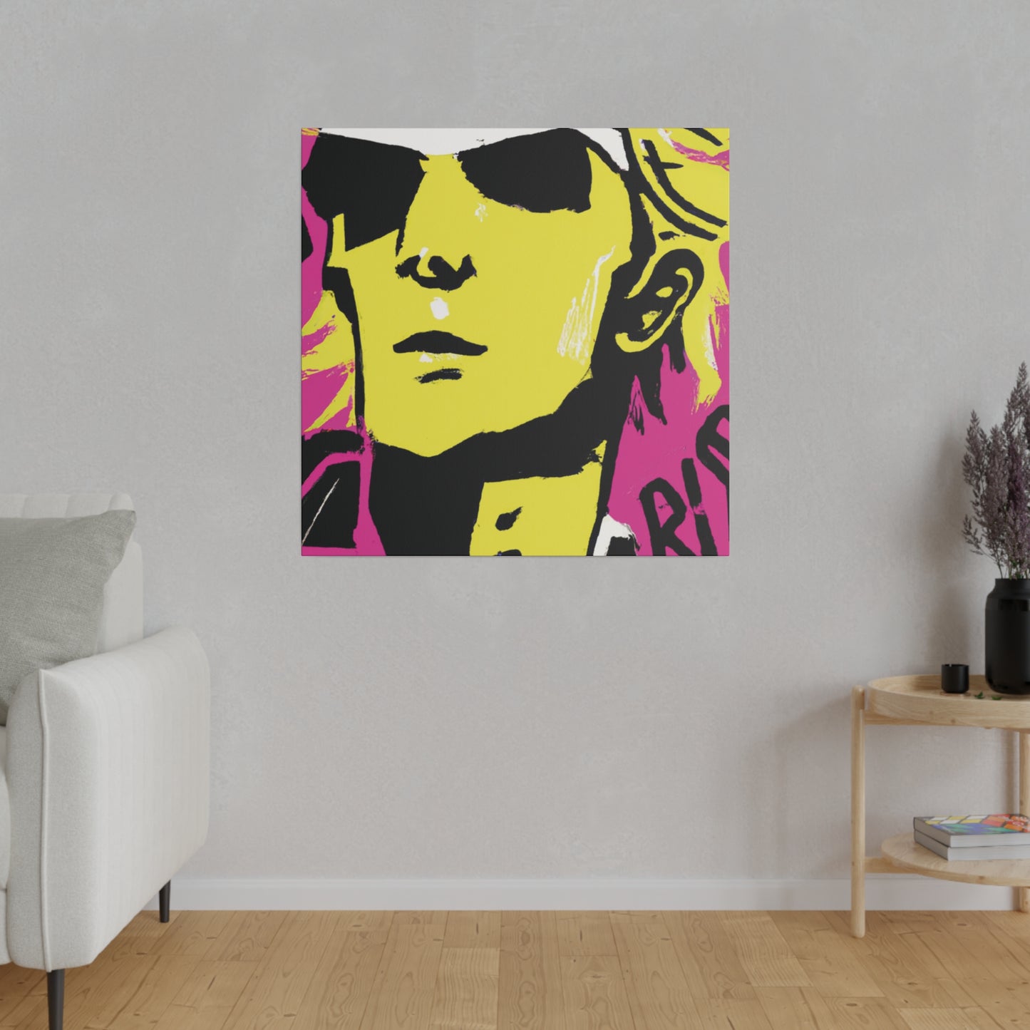 4794V - Rockstar Painting Print | Face | Abstract | Poster | Home Decor | Wall Art | Music Art | Canvas