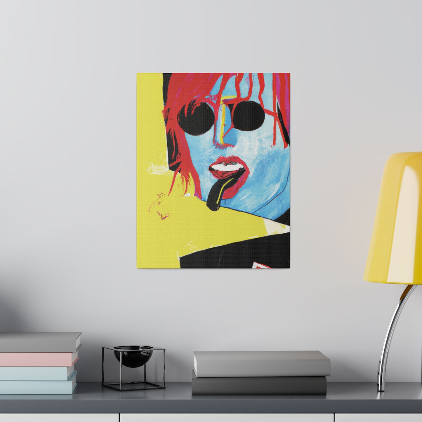 6227H - Rockstar Painting Print | Face | Abstract | Poster | Home Decor | Wall Art | Music Art | Canvas