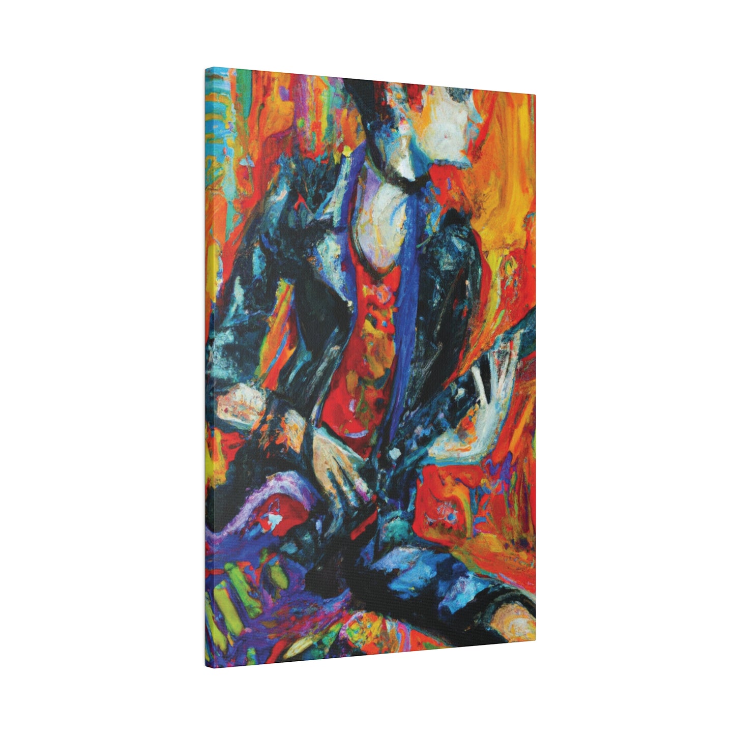 7348F - Rockstar Oil Painting Style Print | Poster | Home Decor | Wall Art | Music Art | Canvas