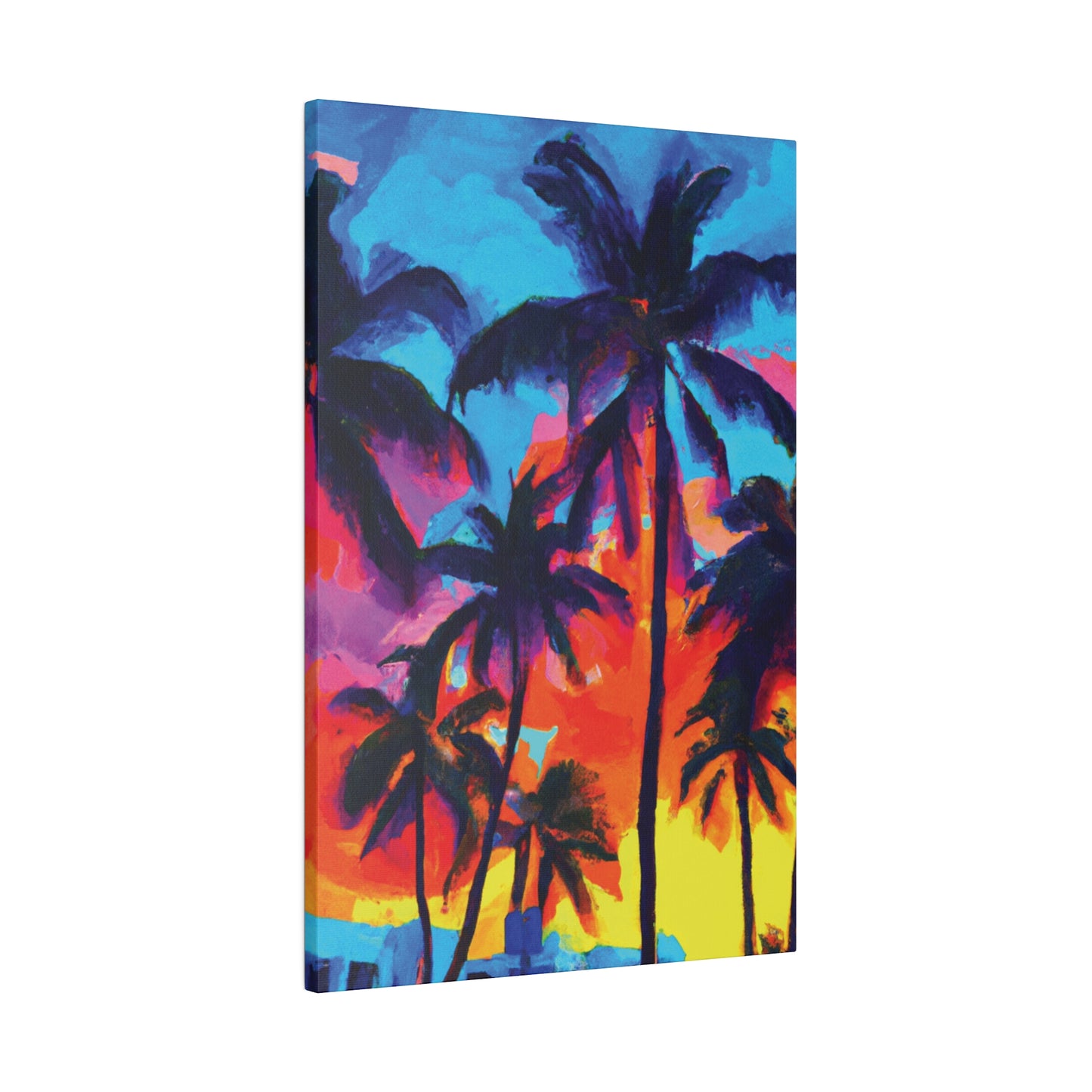 4672F - Miami Beach Sunset Painting Print | Miami | Beach | Sunset | Poster | Home Decor | Wall Art | Canvas