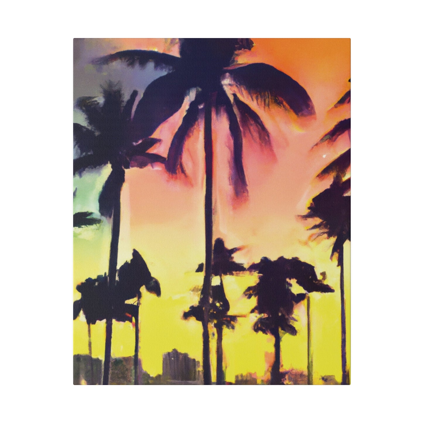 5608P - Miami Beach Sunset Painting Print | Miami | Beach | Sunset | Poster | Home Decor | Wall Art | Canvas