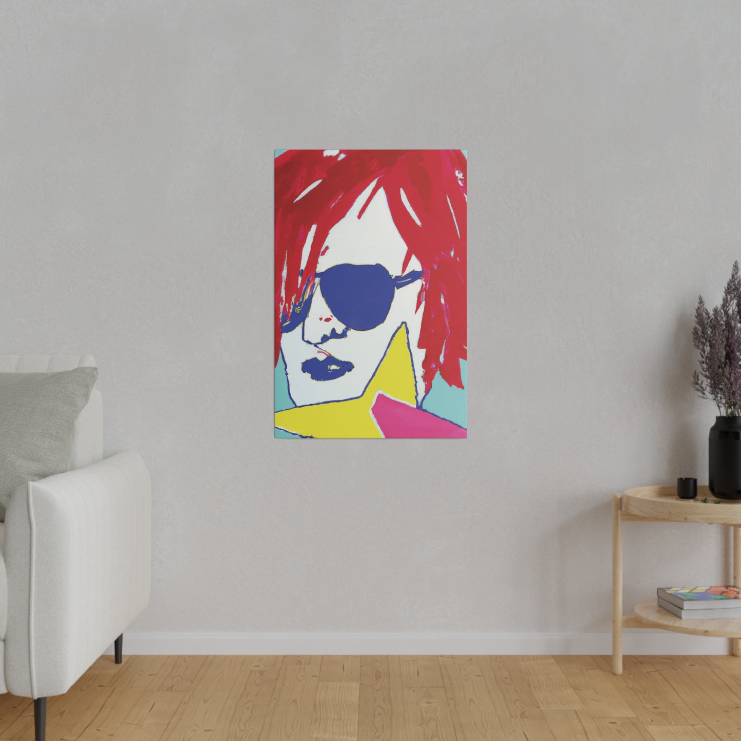 5681B - Rockstar Painting Print | Face | Abstract | Poster | Home Decor | Wall Art | Music Art | Canvas