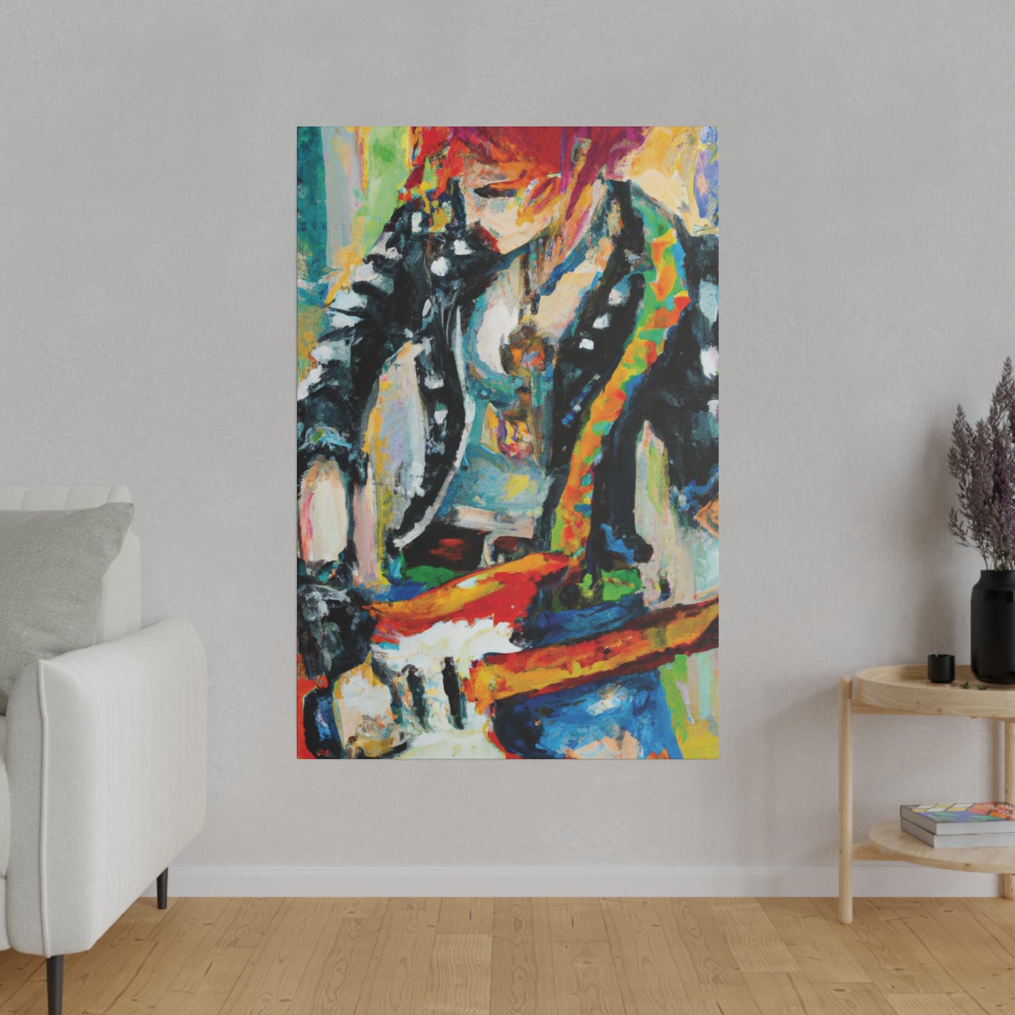 7581U - Rockstar Oil Painting Style Print | Poster | Home Decor | Wall Art | Music Art | Canvas