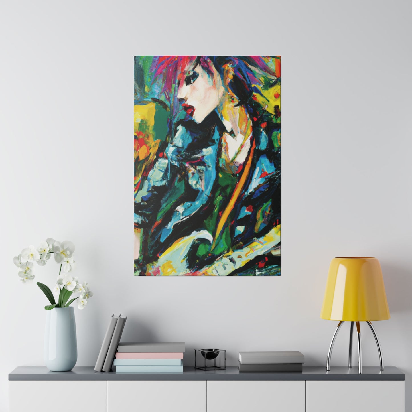 9841U - Rockstar Oil Painting Style Print | Poster | Home Decor | Wall Art | Music Art | Canvas