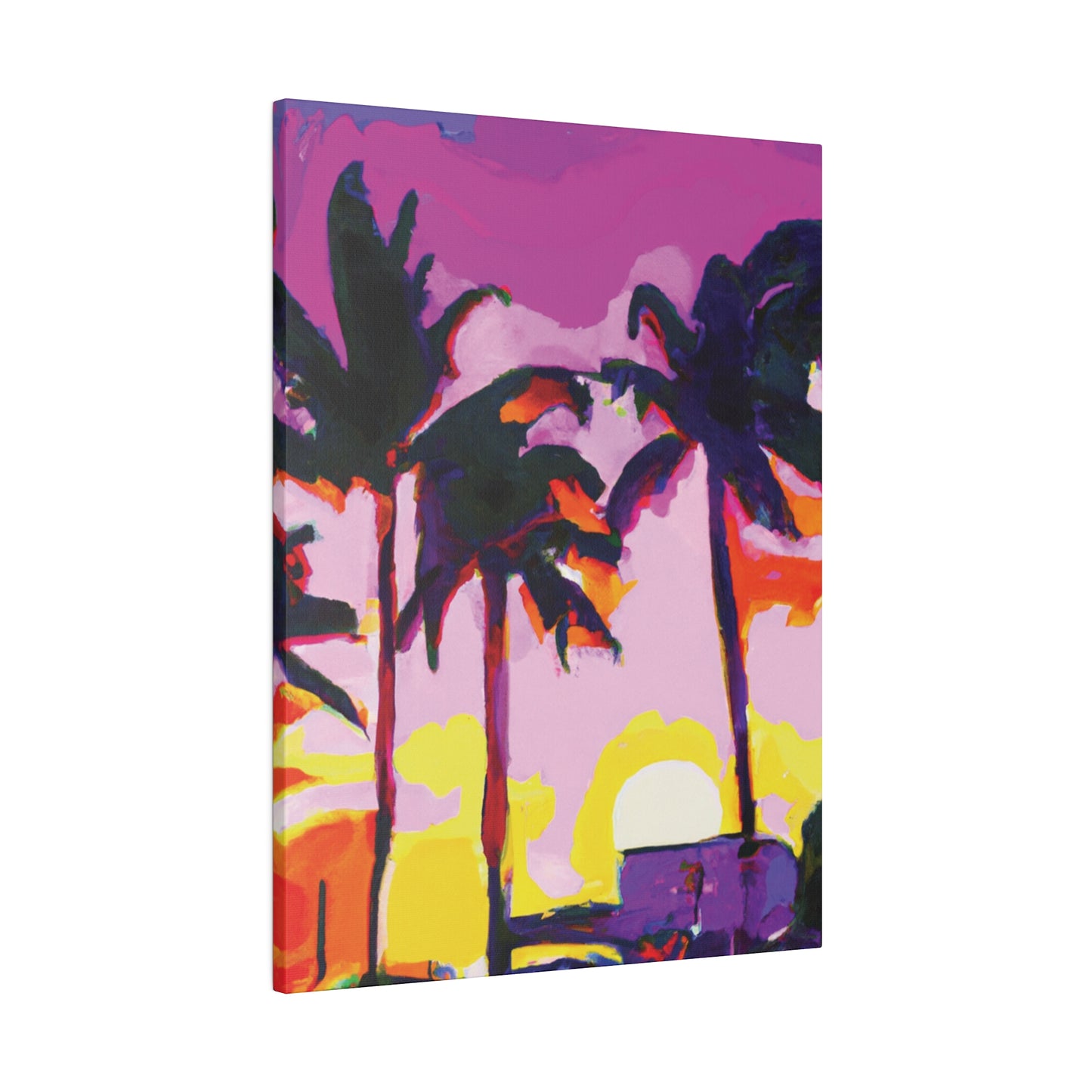 7146G - Miami Beach Sunset Painting Print | Miami | Beach | Sunset | Poster | Home Decor | Wall Art | Canvas