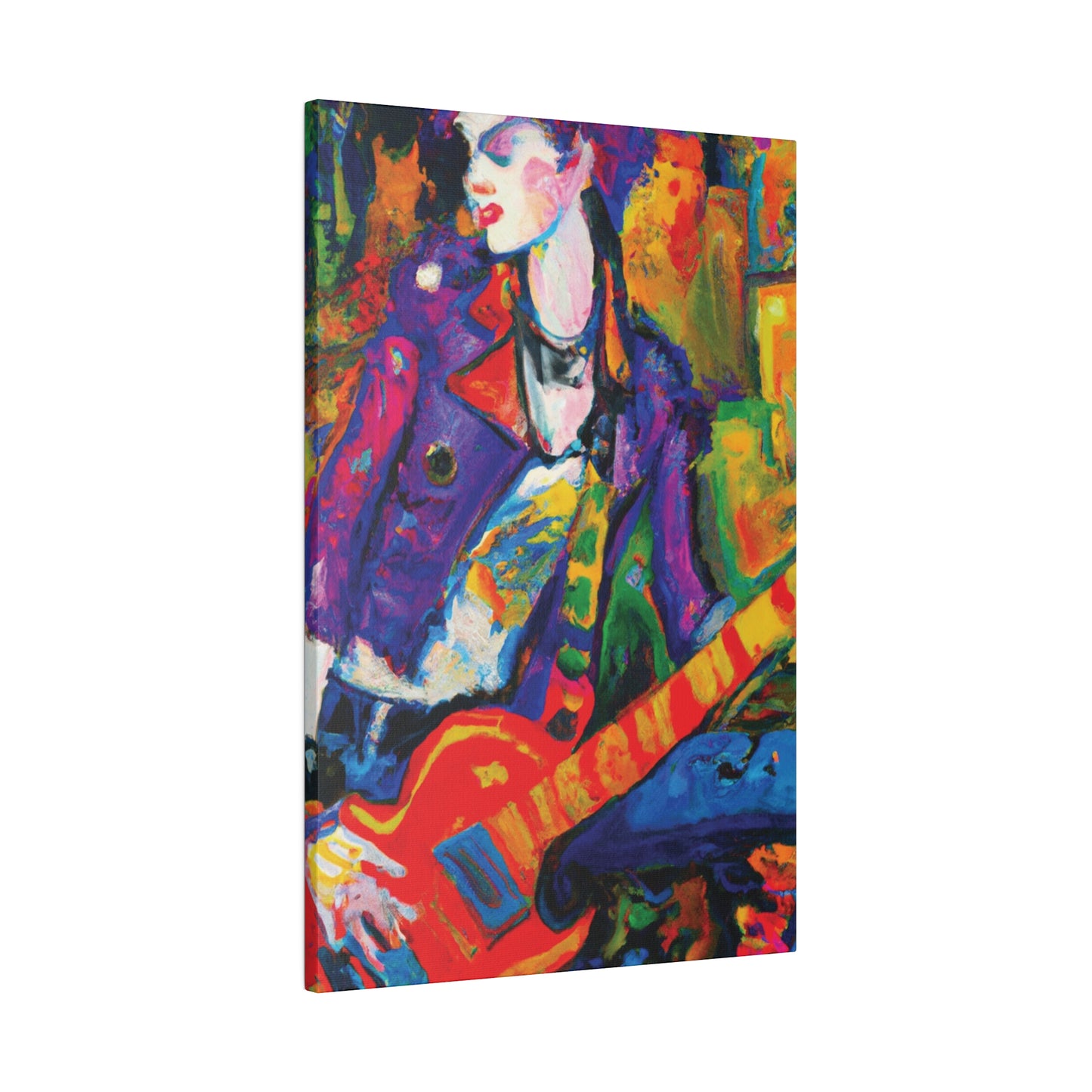 7368Q - Rockstar Oil Painting Style Print | Poster | Home Decor | Wall Art | Music Art | Canvas