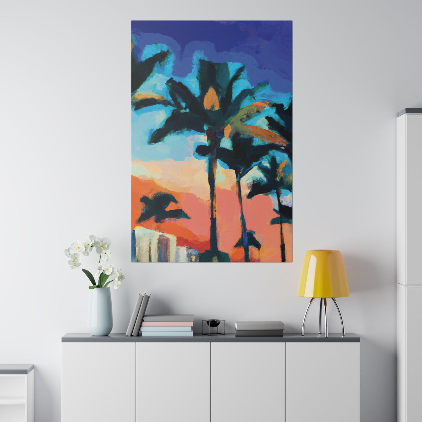 5637G - Miami Beach Sunset Painting Print | Miami | Beach | Sunset | Poster | Home Decor | Wall Art | Canvas