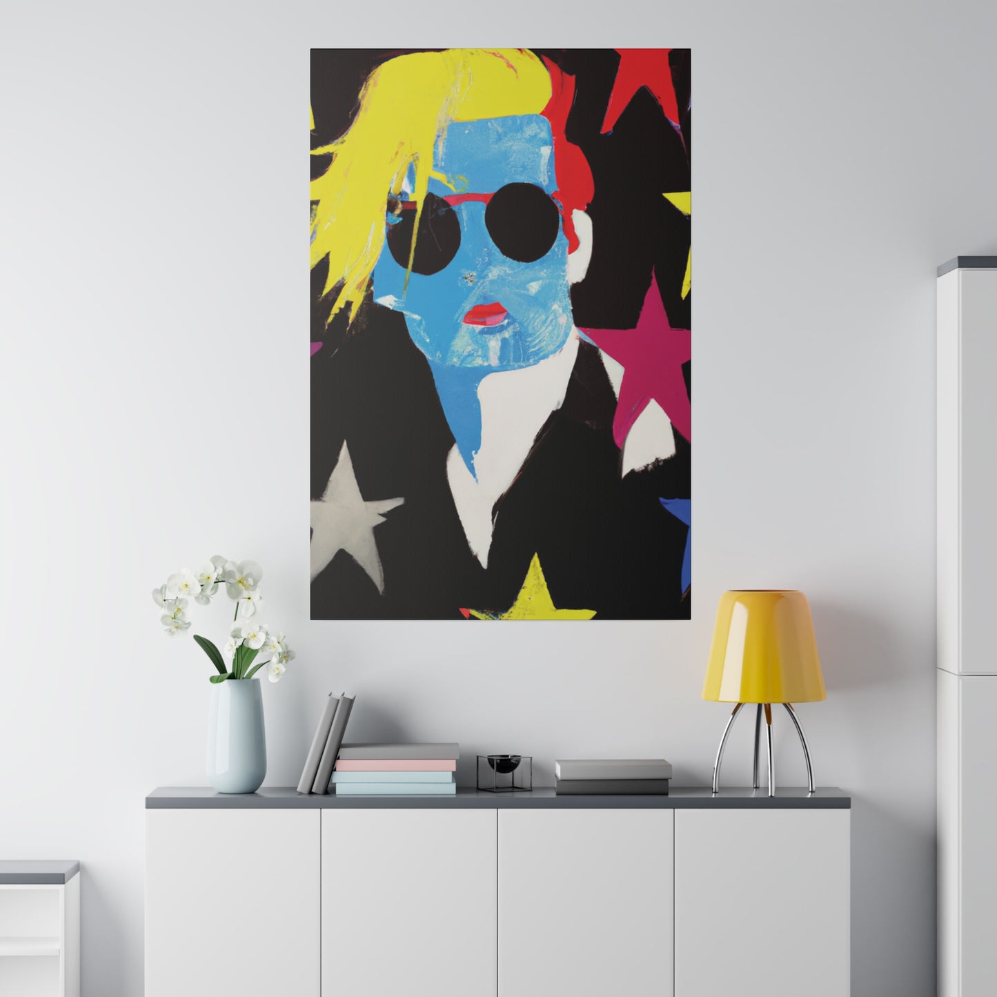 9993U - Rockstar Painting Print | Face | Abstract | Poster | Home Decor | Wall Art | Music Art | Canvas