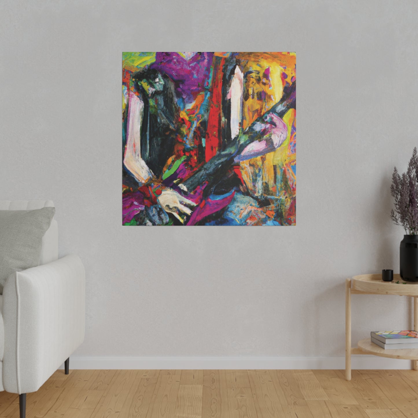 3088A - Rockstar Oil Painting Style Print | Poster | Home Decor | Wall Art | Music Art | Canvas