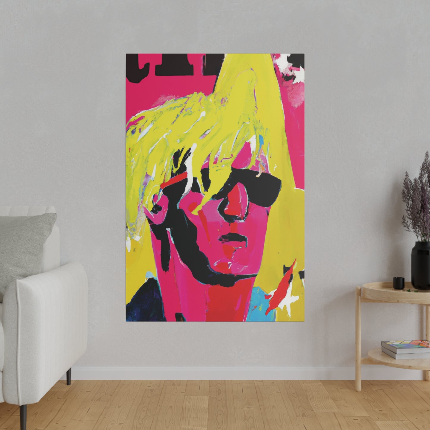 5130P - Rockstar Painting Print | Face | Abstract | Poster | Home Decor | Wall Art | Music Art | Canvas