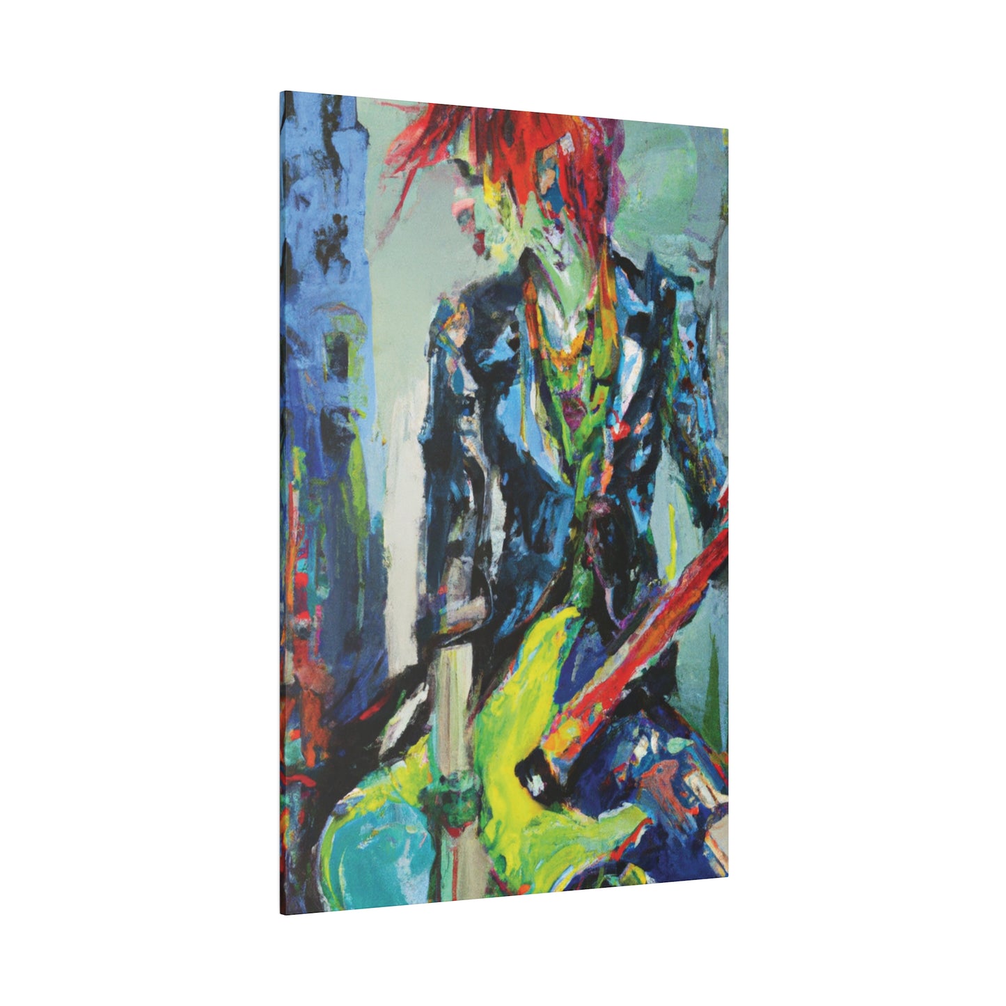 5111Y - Rockstar Oil Painting Style Print | Poster | Home Decor | Wall Art | Music Art | Canvas