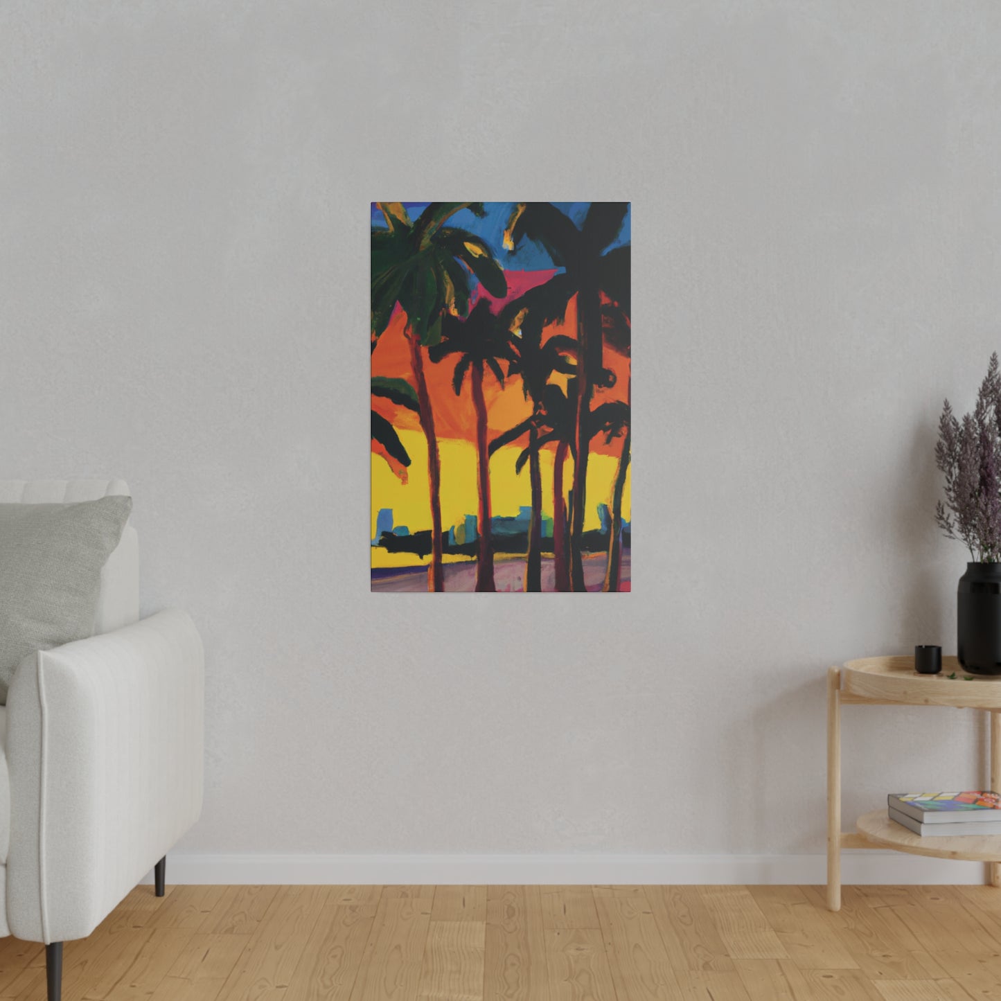 7398G - Miami Beach Sunset Painting Print | Miami | Beach | Sunset | Poster | Home Decor | Wall Art | Canvas