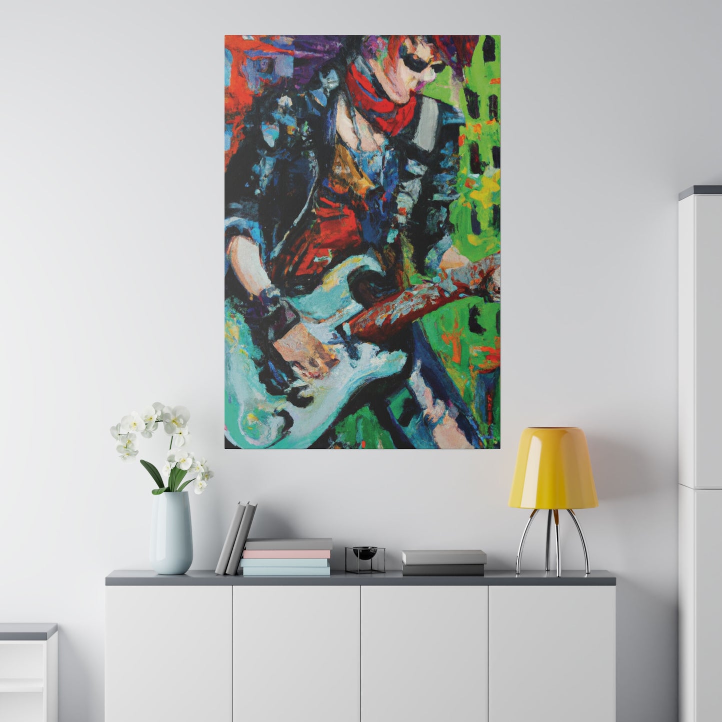 4485G - Rockstar Oil Painting Style Print | Poster | Home Decor | Wall Art | Music Art | Canvas