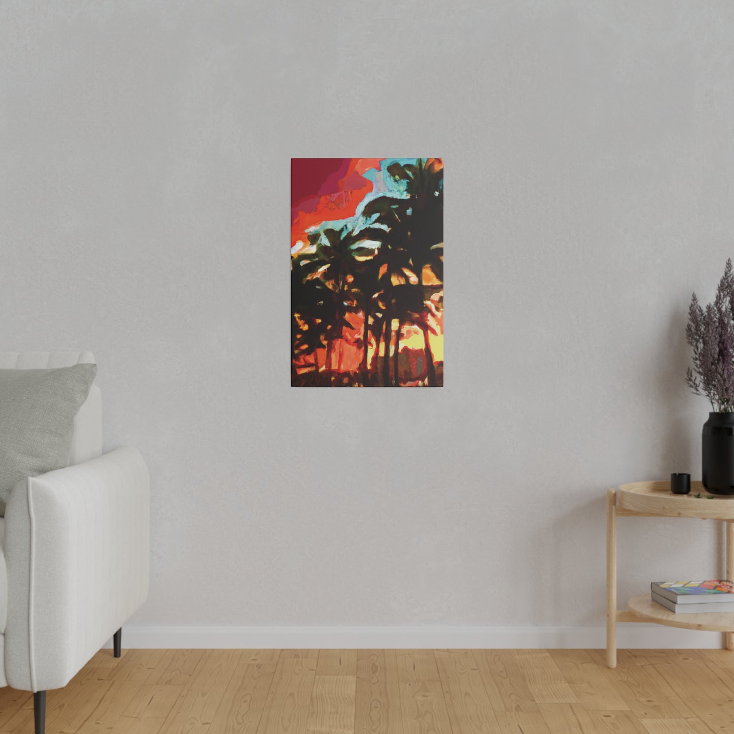 4052W - Miami Beach Sunset Painting Print | Miami | Beach | Sunset | Poster | Home Decor | Wall Art | Canvas