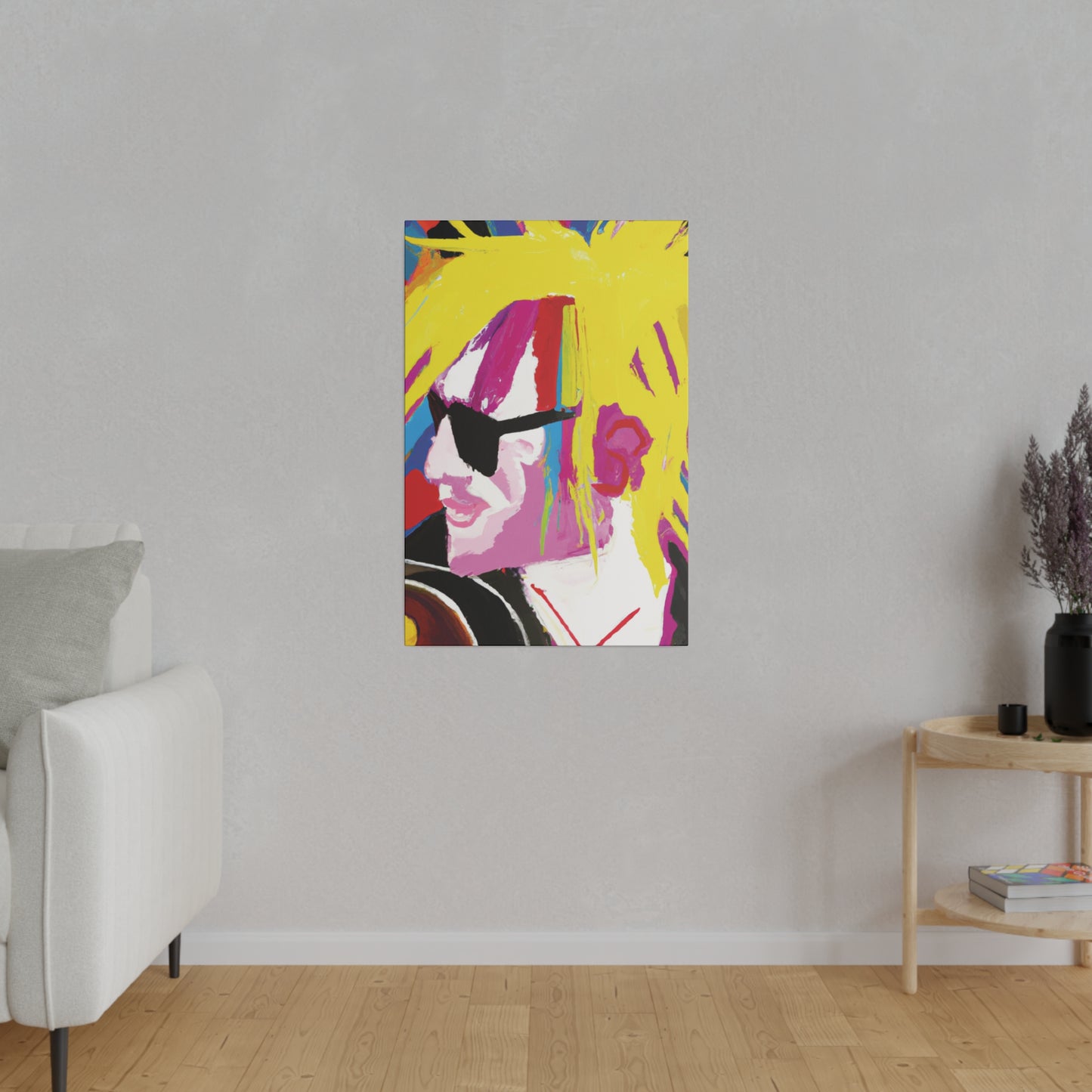 2694Y - Rockstar Painting Print | Face | Abstract | Poster | Home Decor | Wall Art | Music Art | Canvas